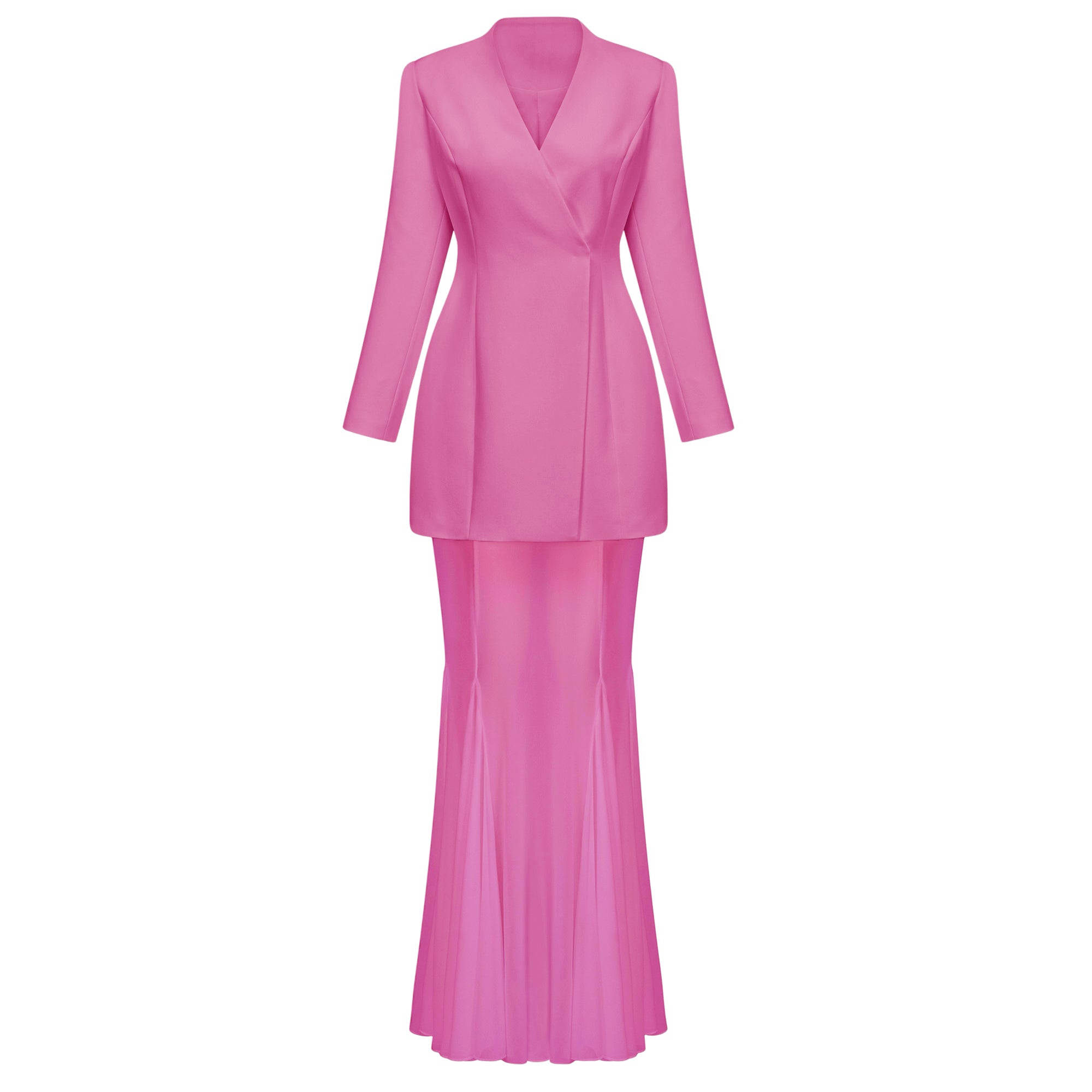 طقم جاكيت وتنورة بتصميم برميل إينورا