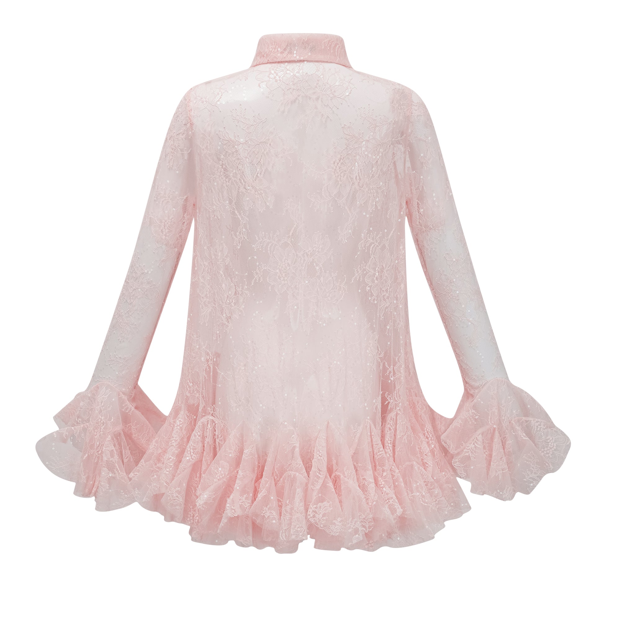 بلوزة إنغريد من الدانتيل بتصميم بيبلوم محايد