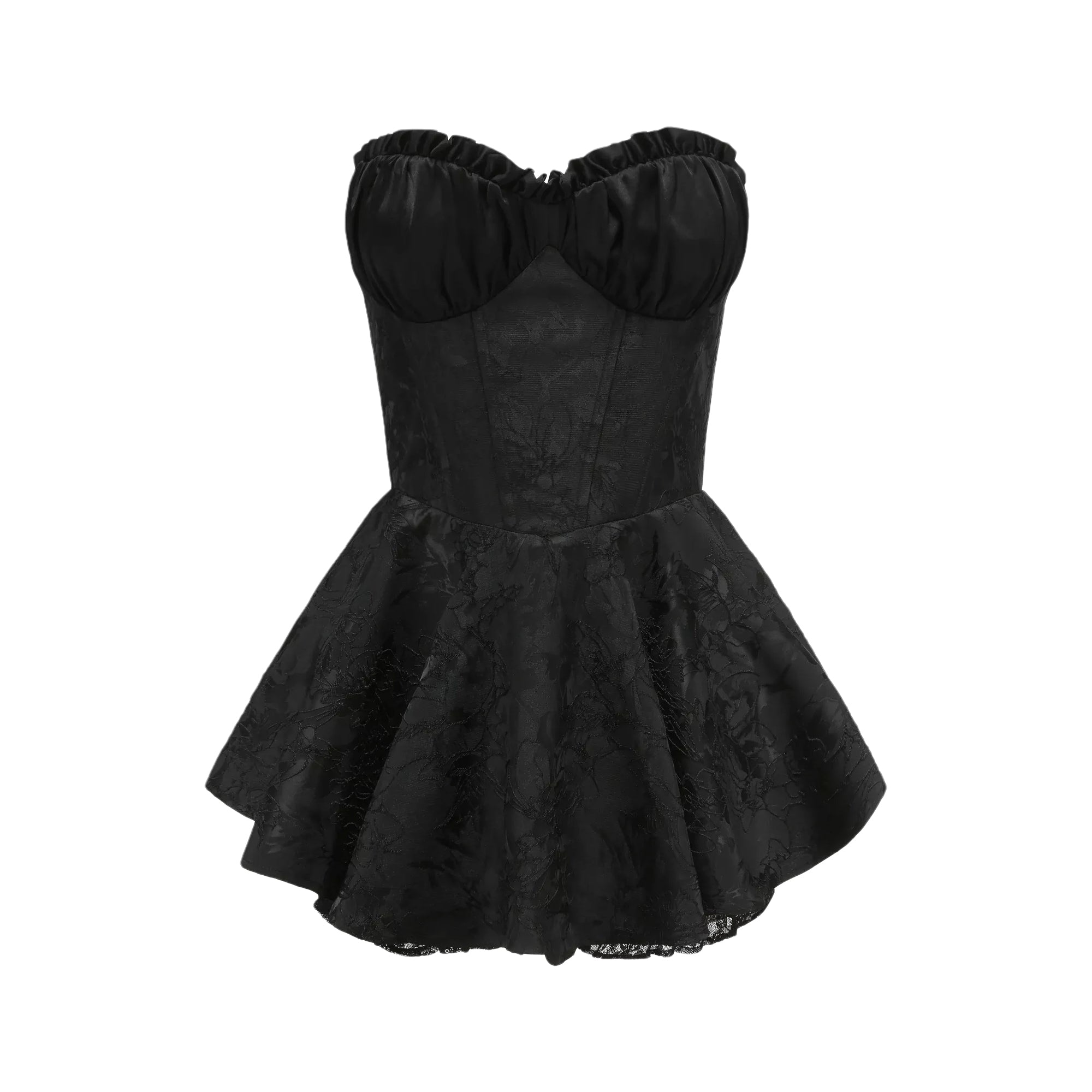 Airina lace-embroidered flared mini dress