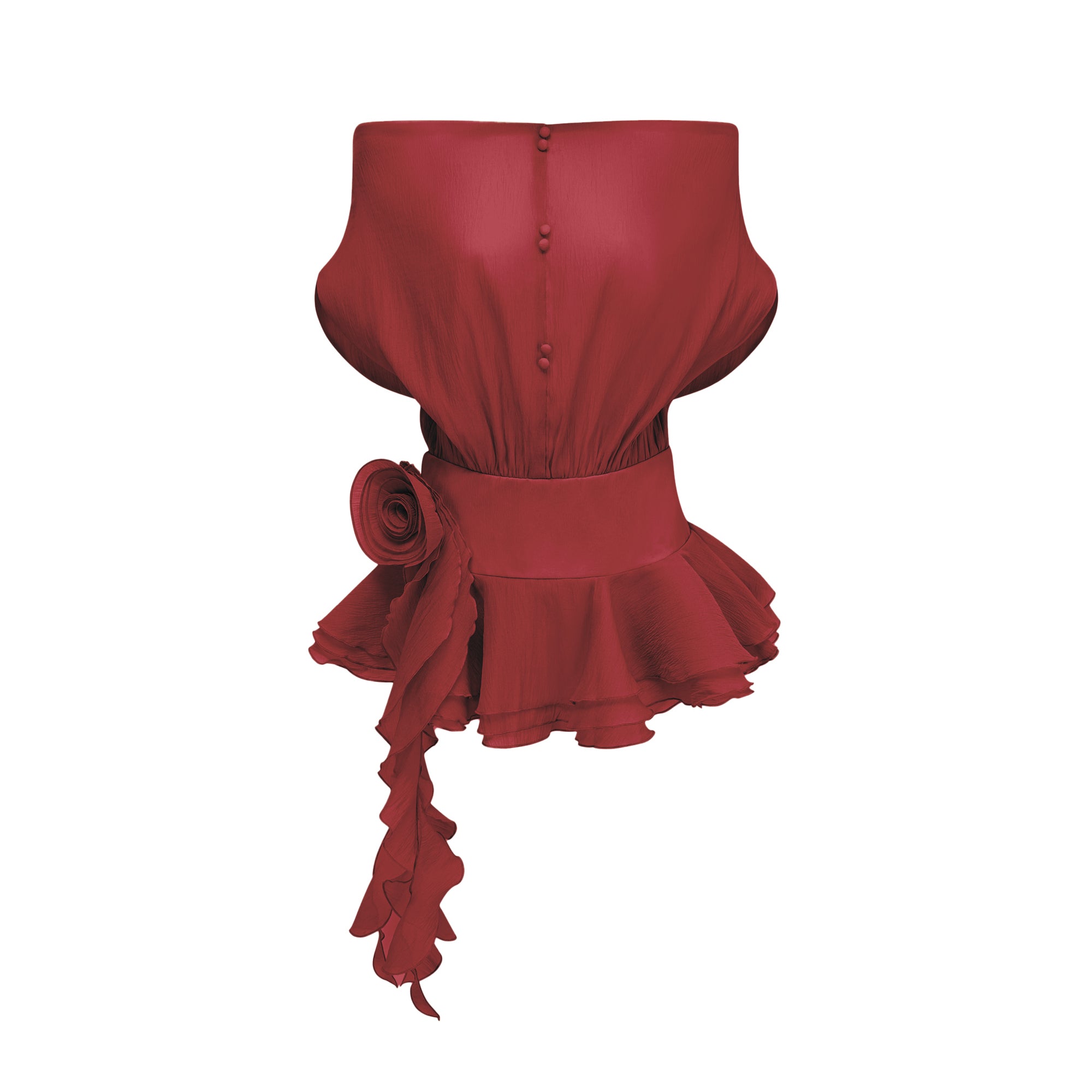 Ruffled Floral Mini Dress