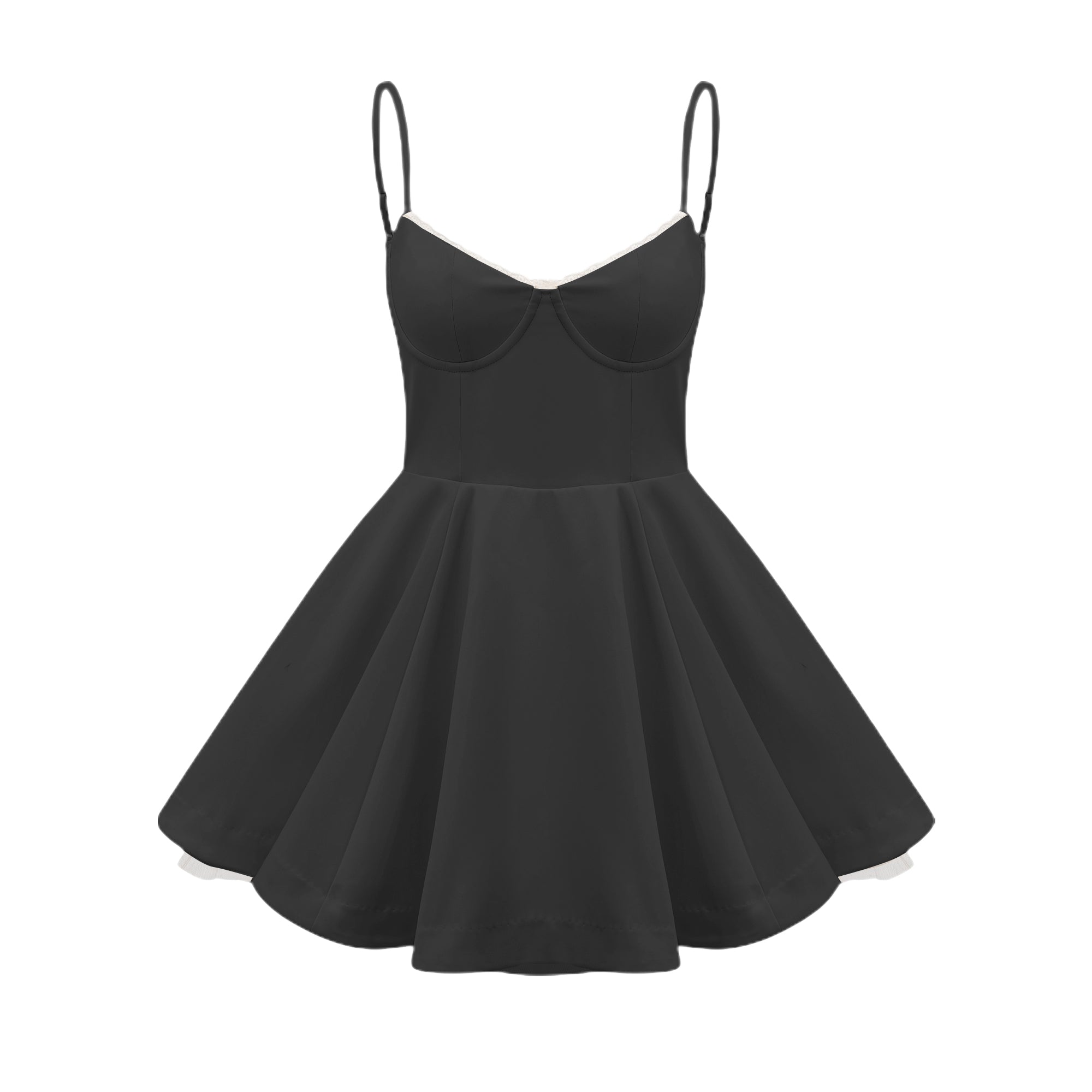 فستان قصير مكشوف الأكتاف من التول بتصميم واسع من سايرة (بيع نهائي - الولايات المتحدة فقط)