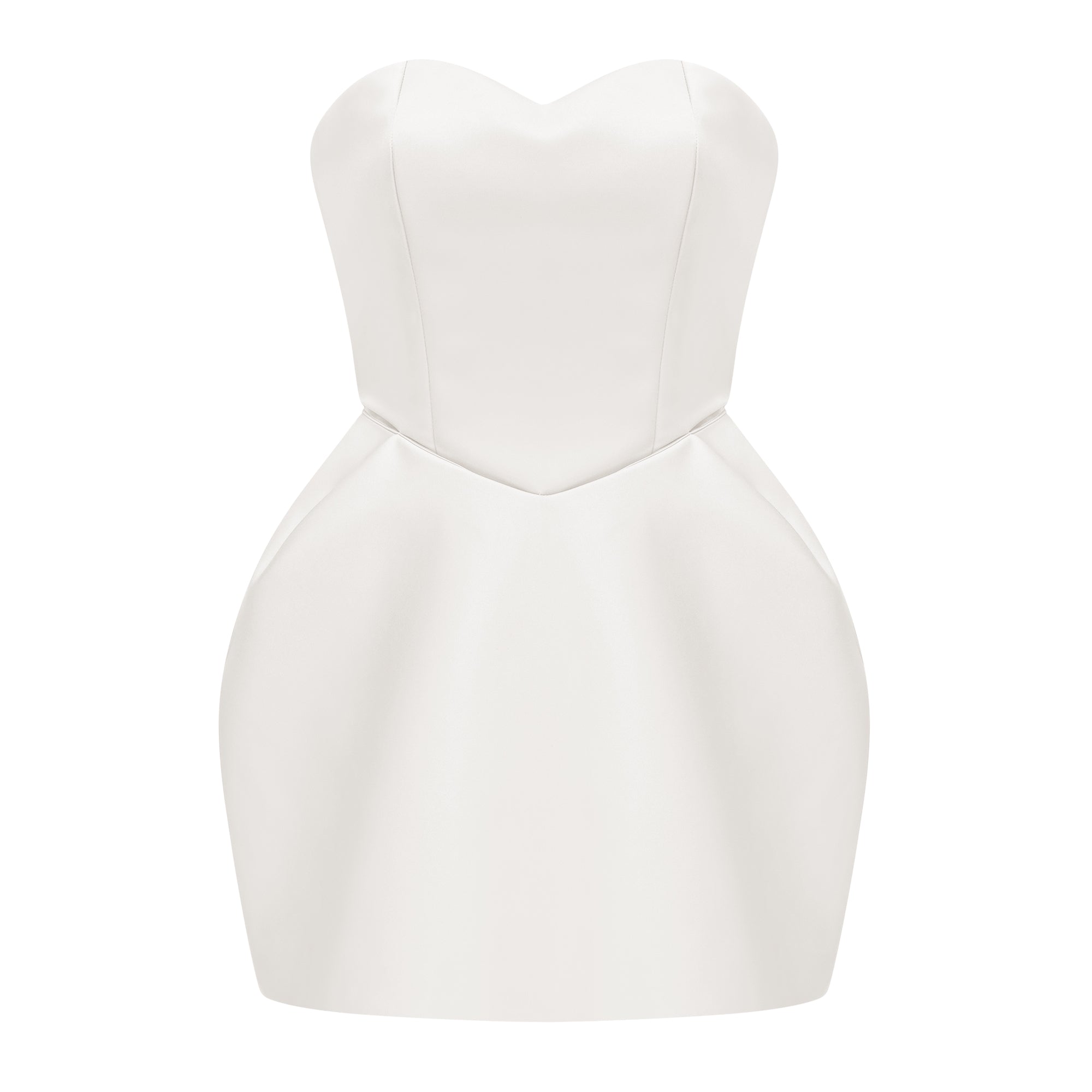 Laure rotes schulterfreies Bustier-Minikleid