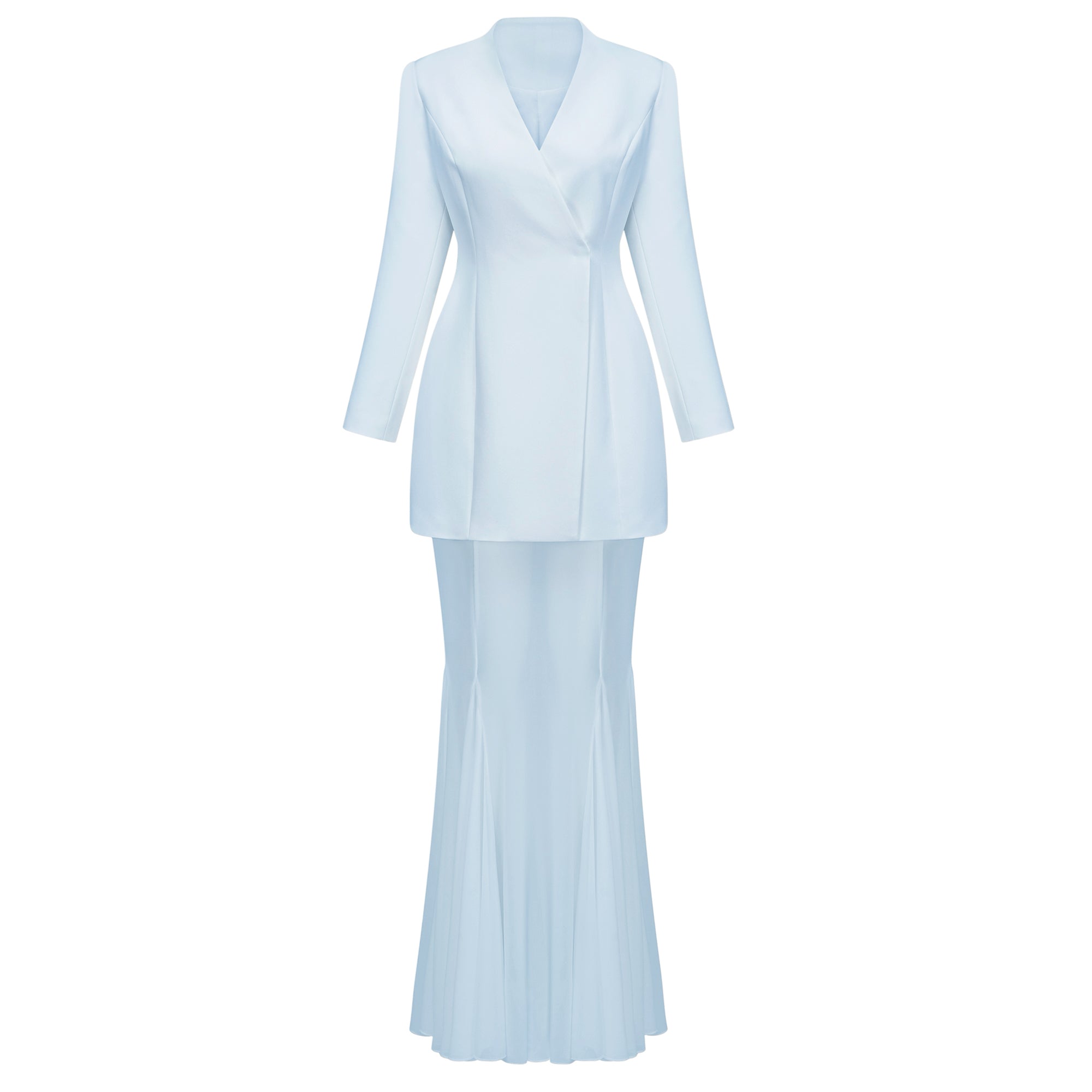 طقم جاكيت وتنورة بتصميم برميل إينورا