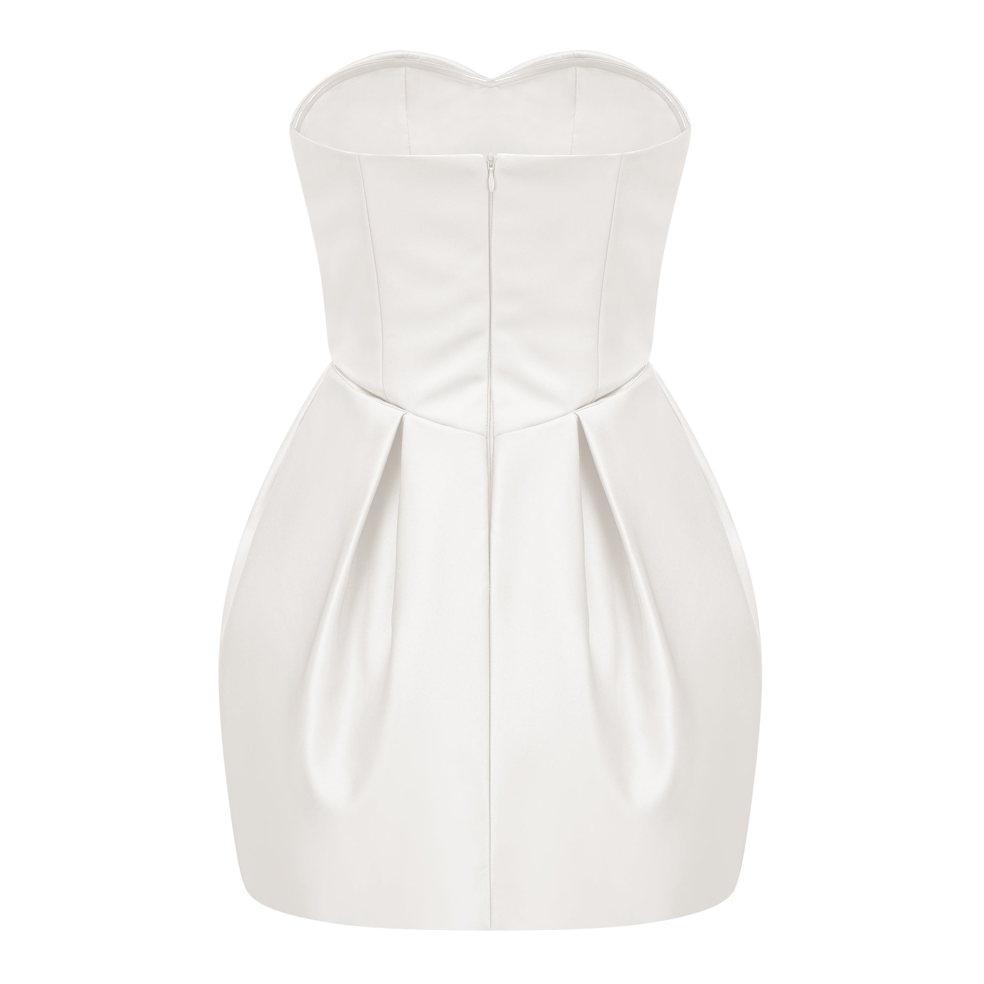 Laure rotes schulterfreies Bustier-Minikleid