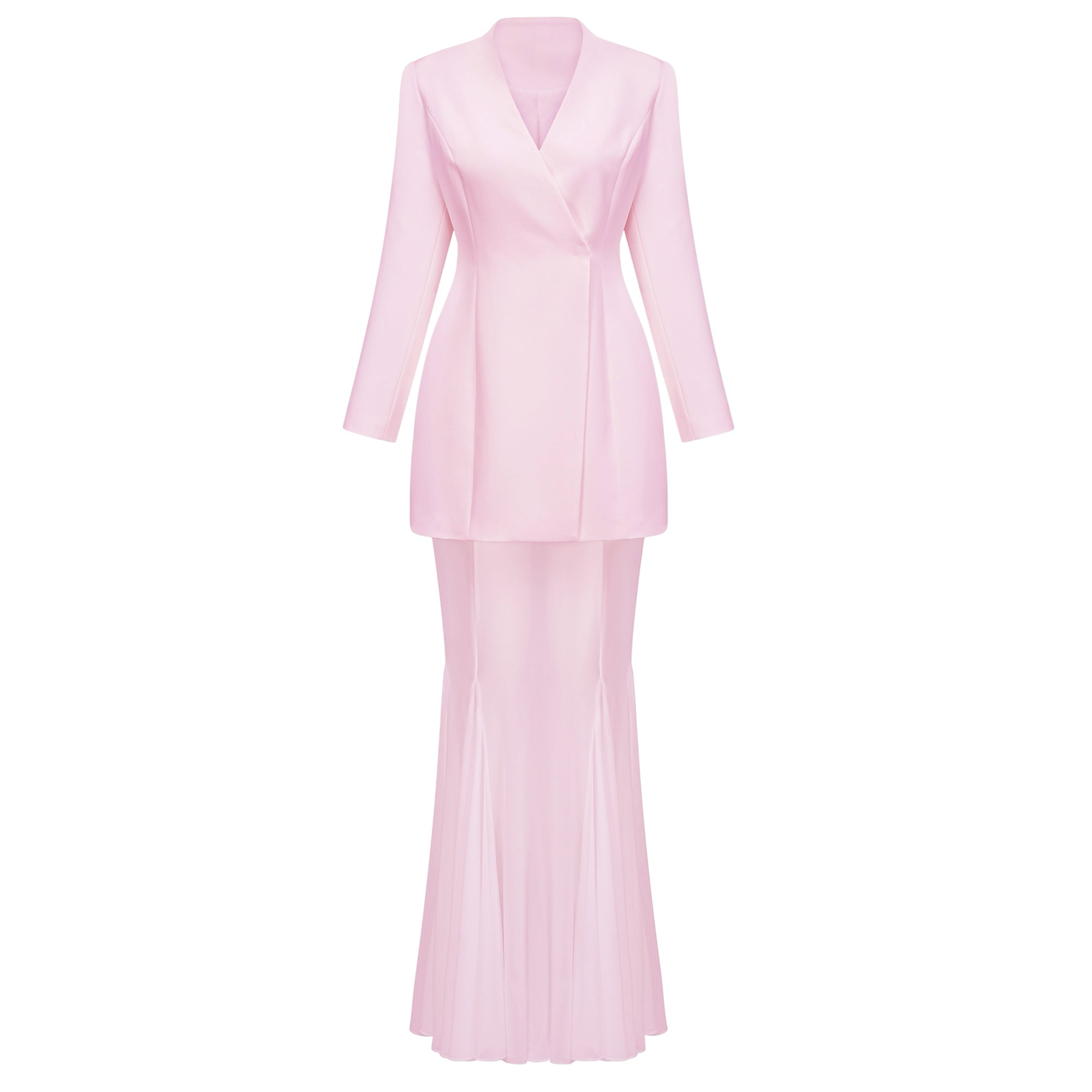 طقم جاكيت وتنورة بتصميم برميل إينورا