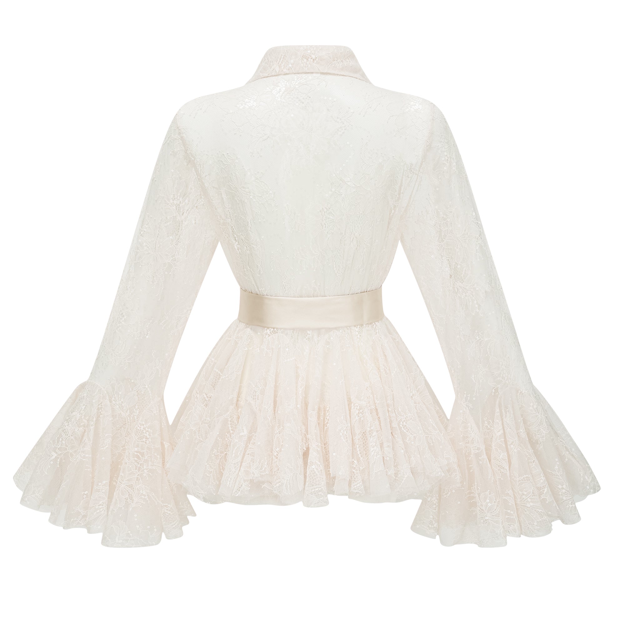 طقم بلوزة وفستان شبه شفاف من فاديلة