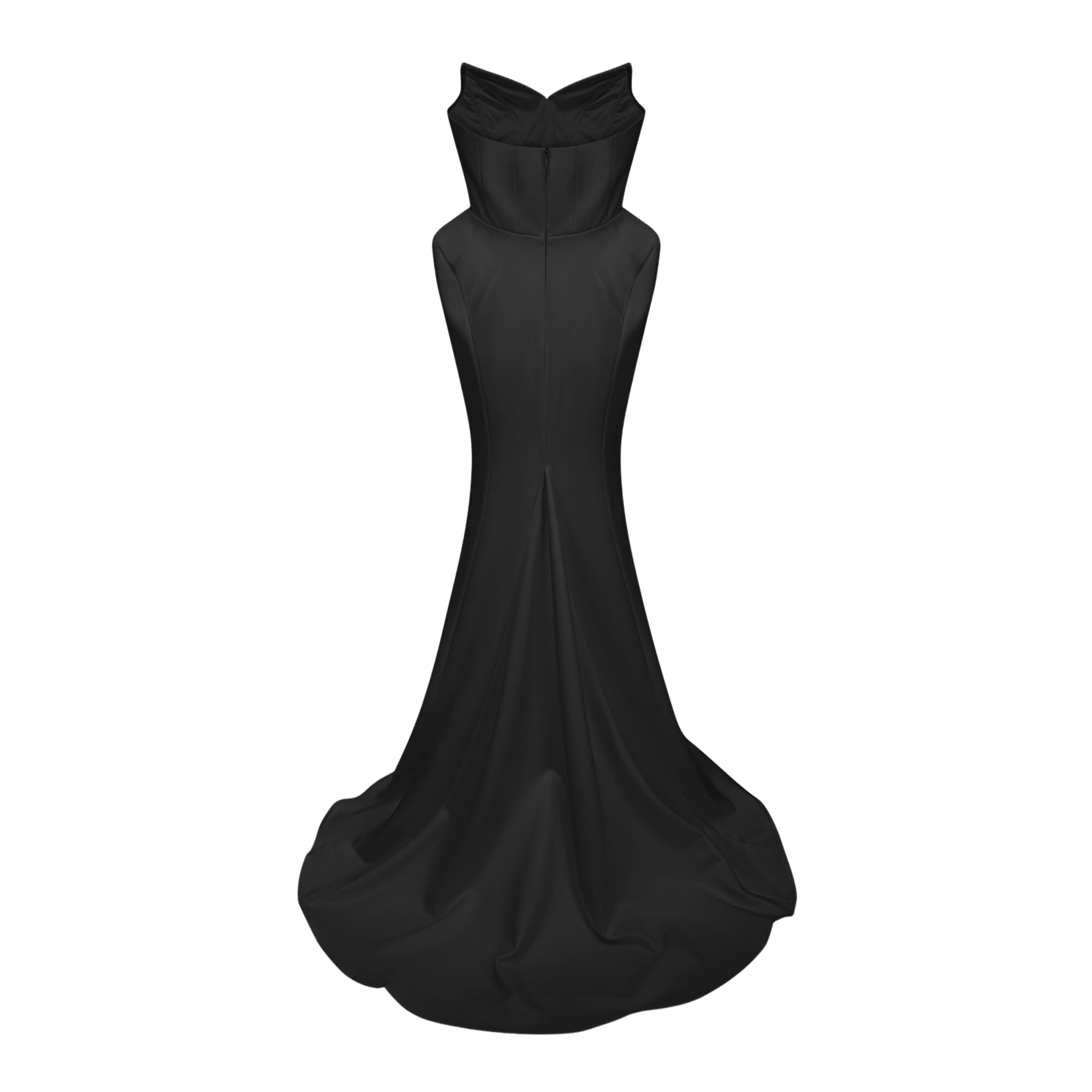 Alba Black Barrel Waist Corset Maxi Dress