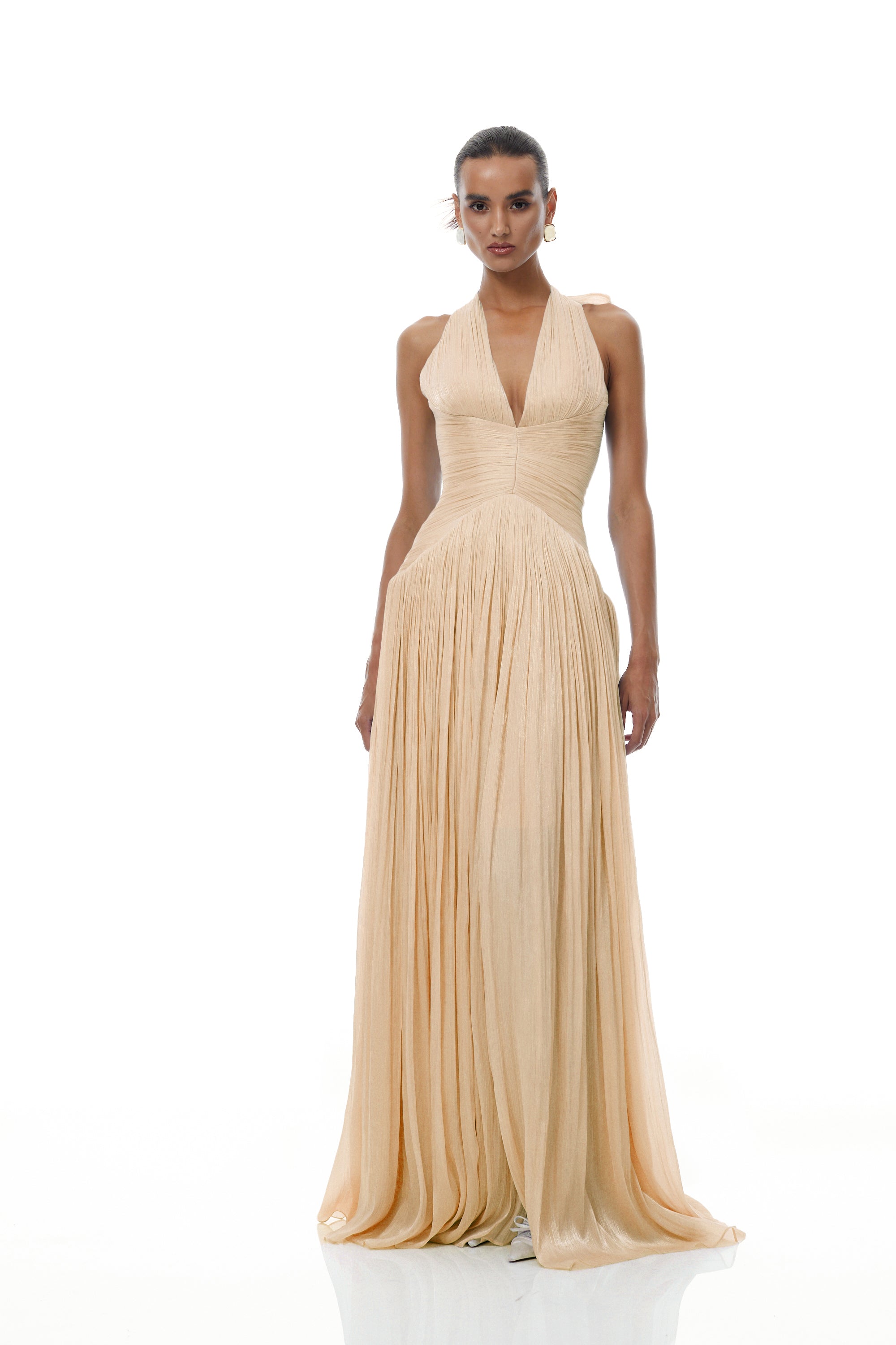 فستان ماكسي محايد لامع من Térébenthine