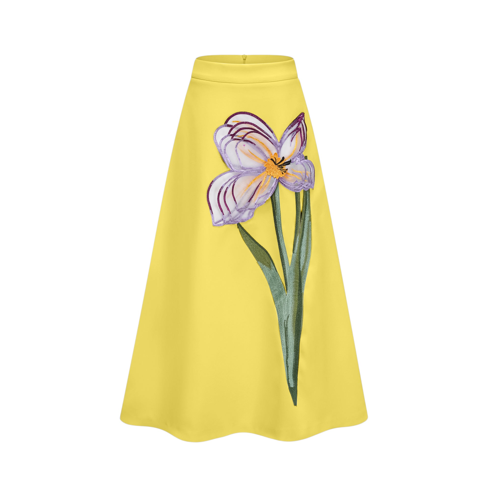 Irène Yellow Sequin Floral Embroidered Matching Set