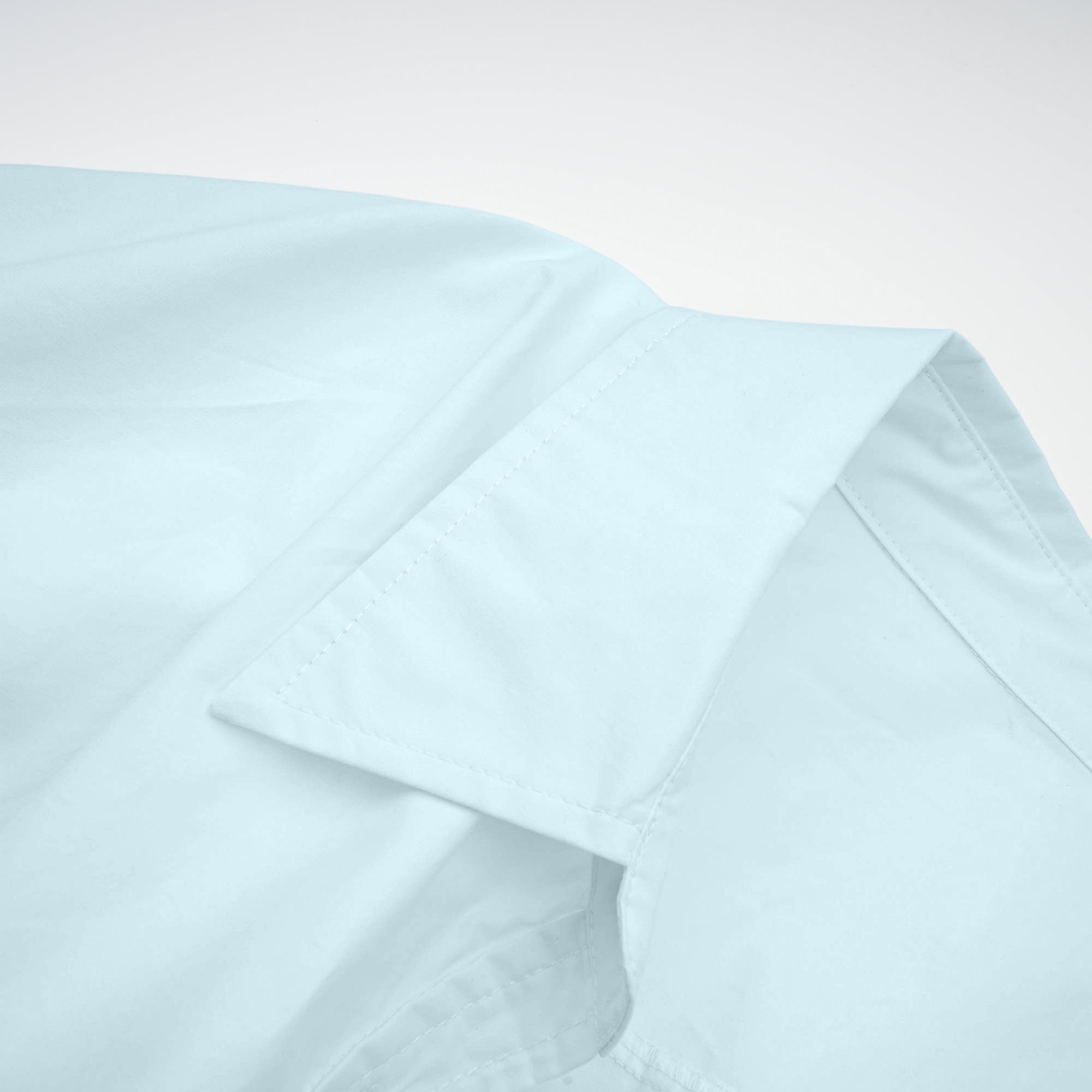 Coline Blue Asymmetrical Ruched Shirt