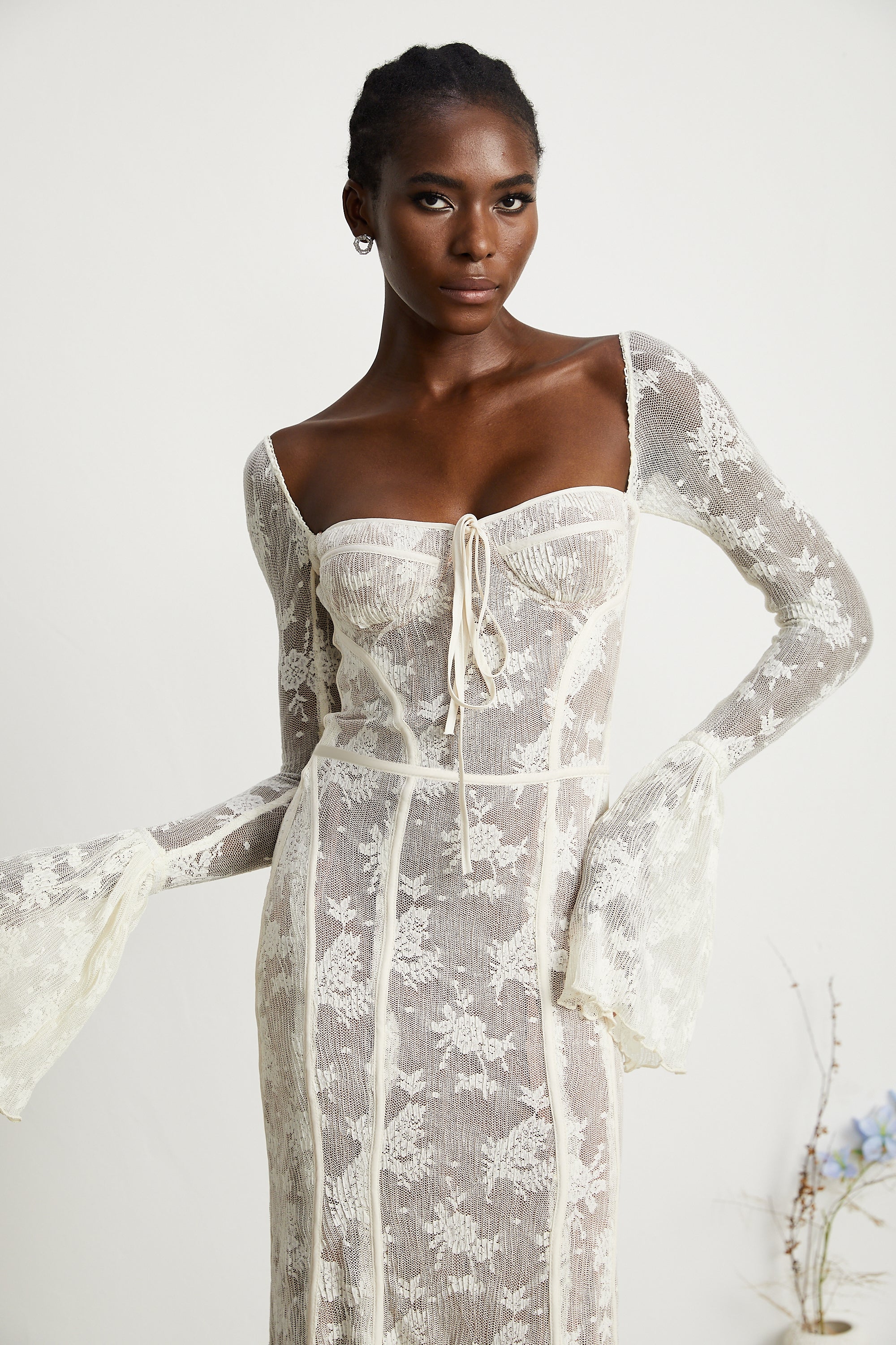 White Lace Maxi Dress