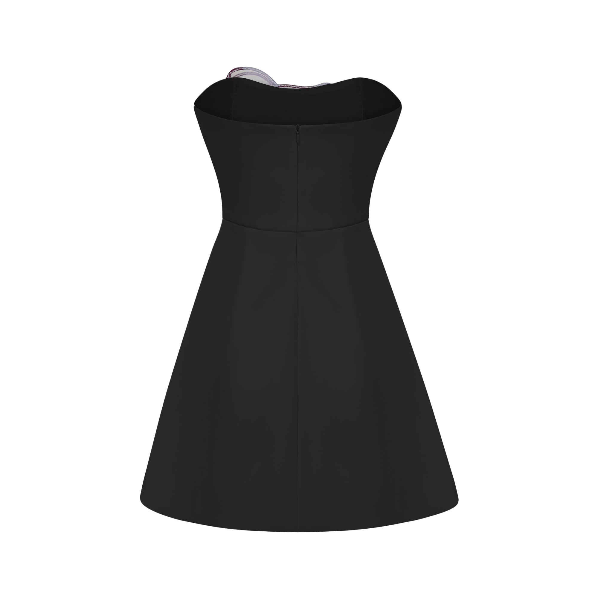 Irène Black Off-Shoulder Sequin Floral Embroidered Mini Dress