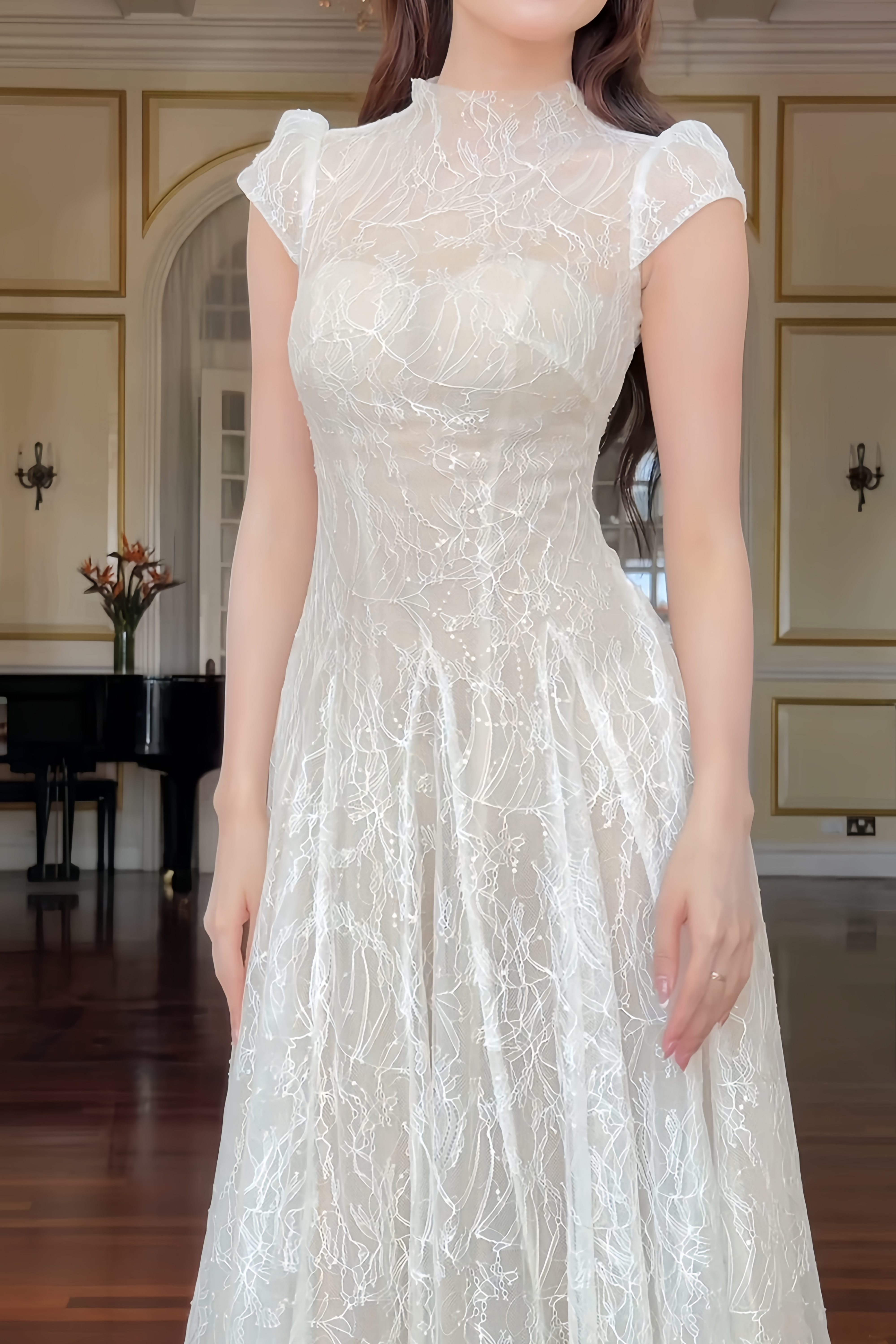 Celina Maxikleid aus Spitzenkorsett