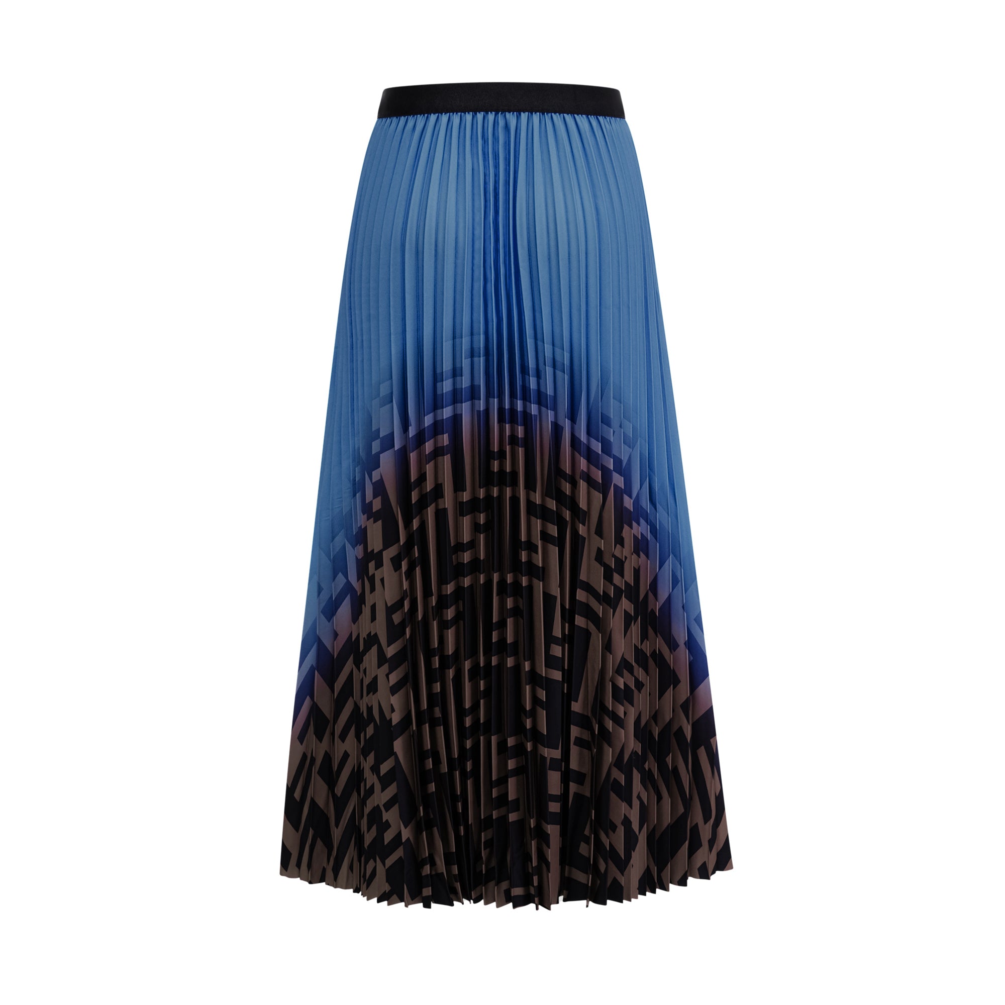 Désirée Color Block Pleated Top & Skirt Matching Set in Dark Blue