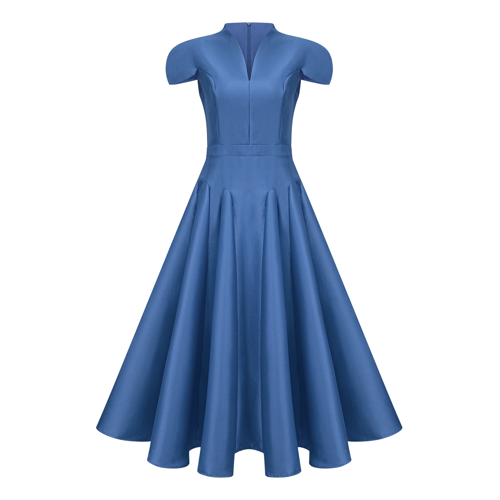 فستان أفينتين أحمر متوسط الطول بتصميم جوديت