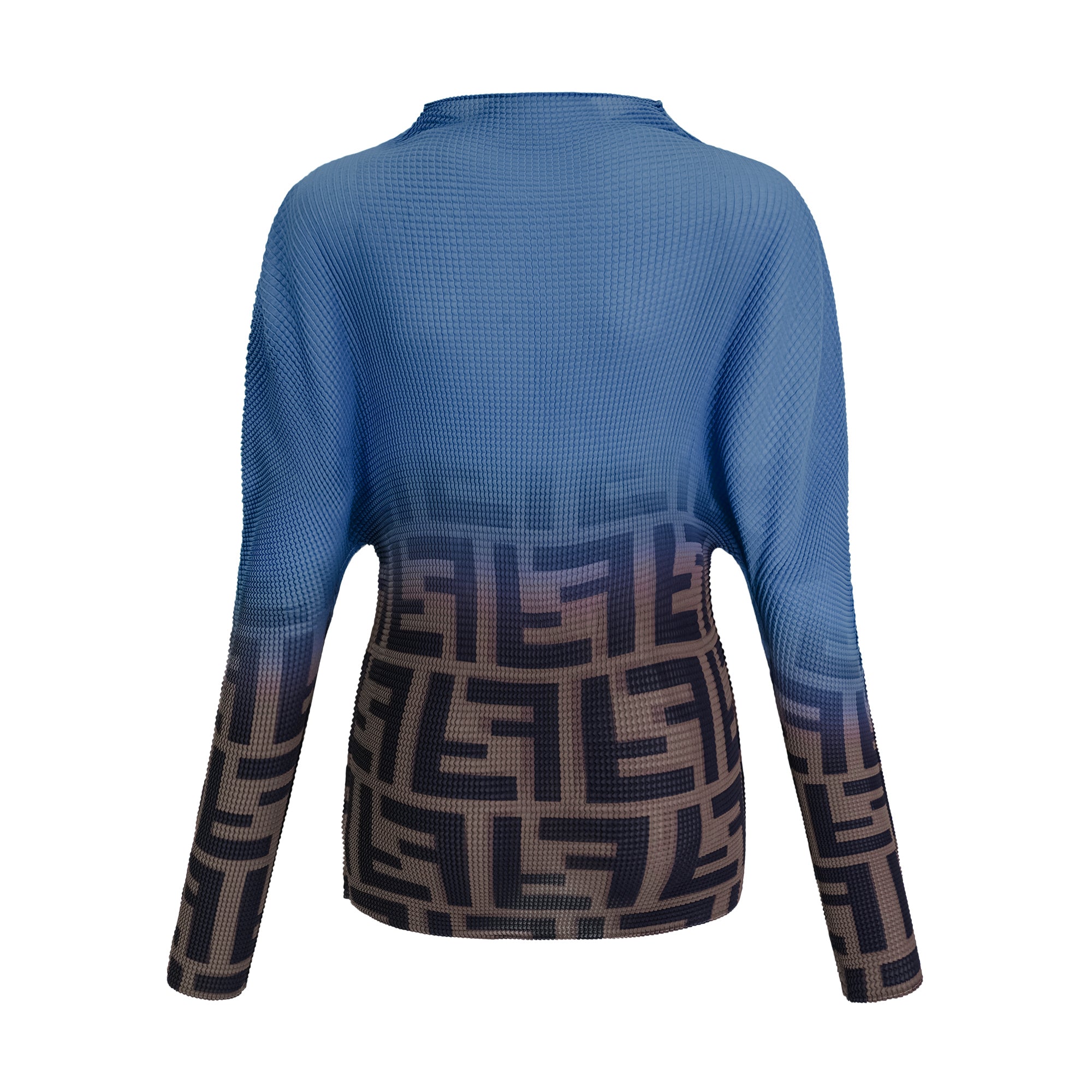 Désirée Color Block Pleated Top & Skirt Matching Set in Dark Blue