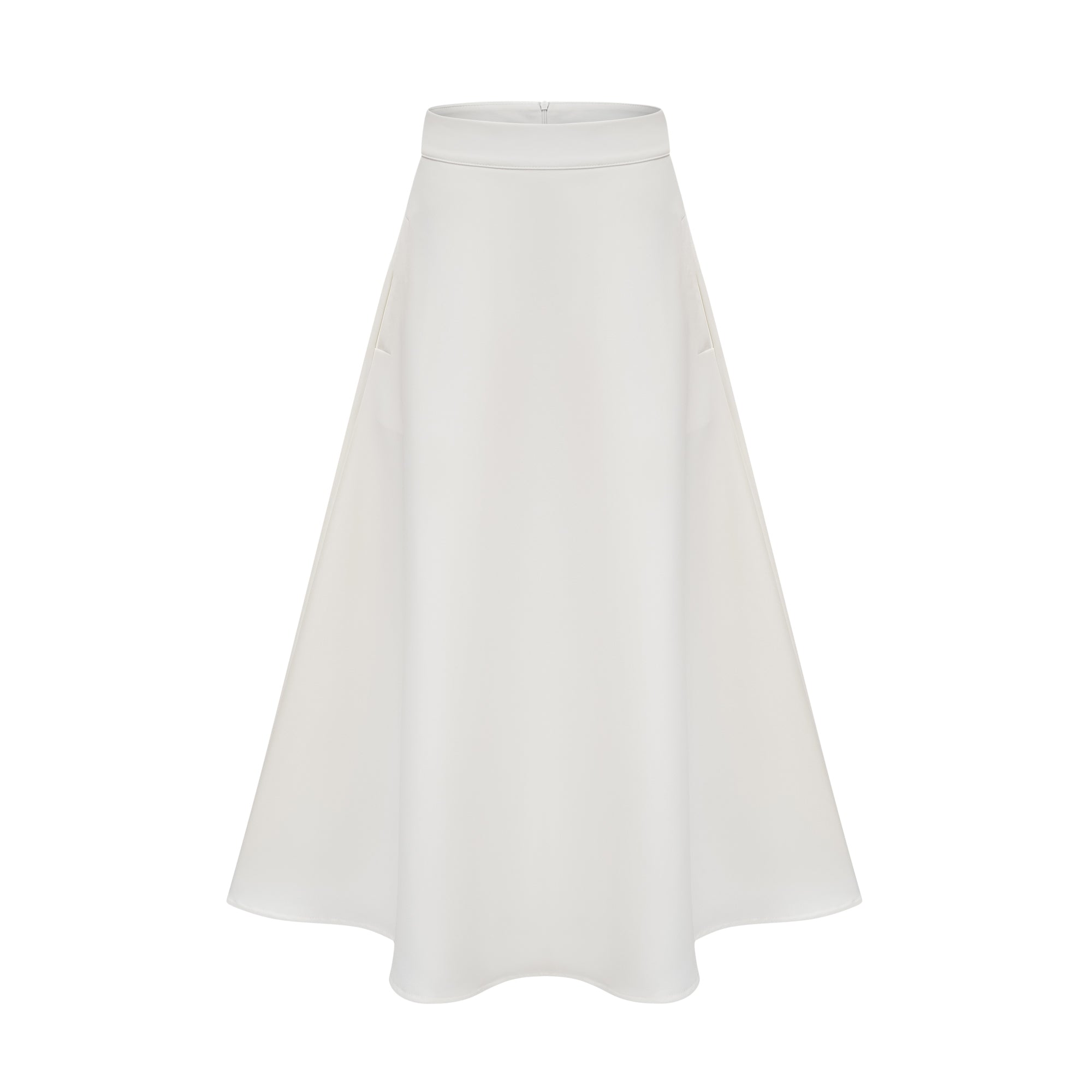 طقم هيلير المكون من بلوزة وتنورة متناسقة ثلاثية الأبعاد باللون الأبيض