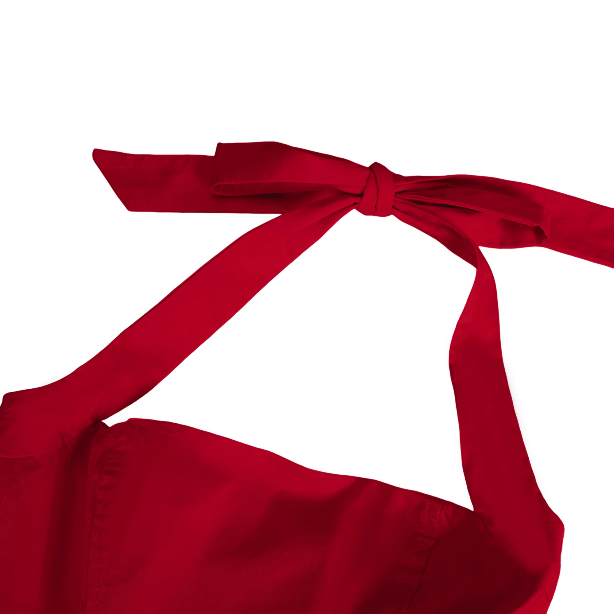 Eponine Red Layered Flared Hem Midi Dress