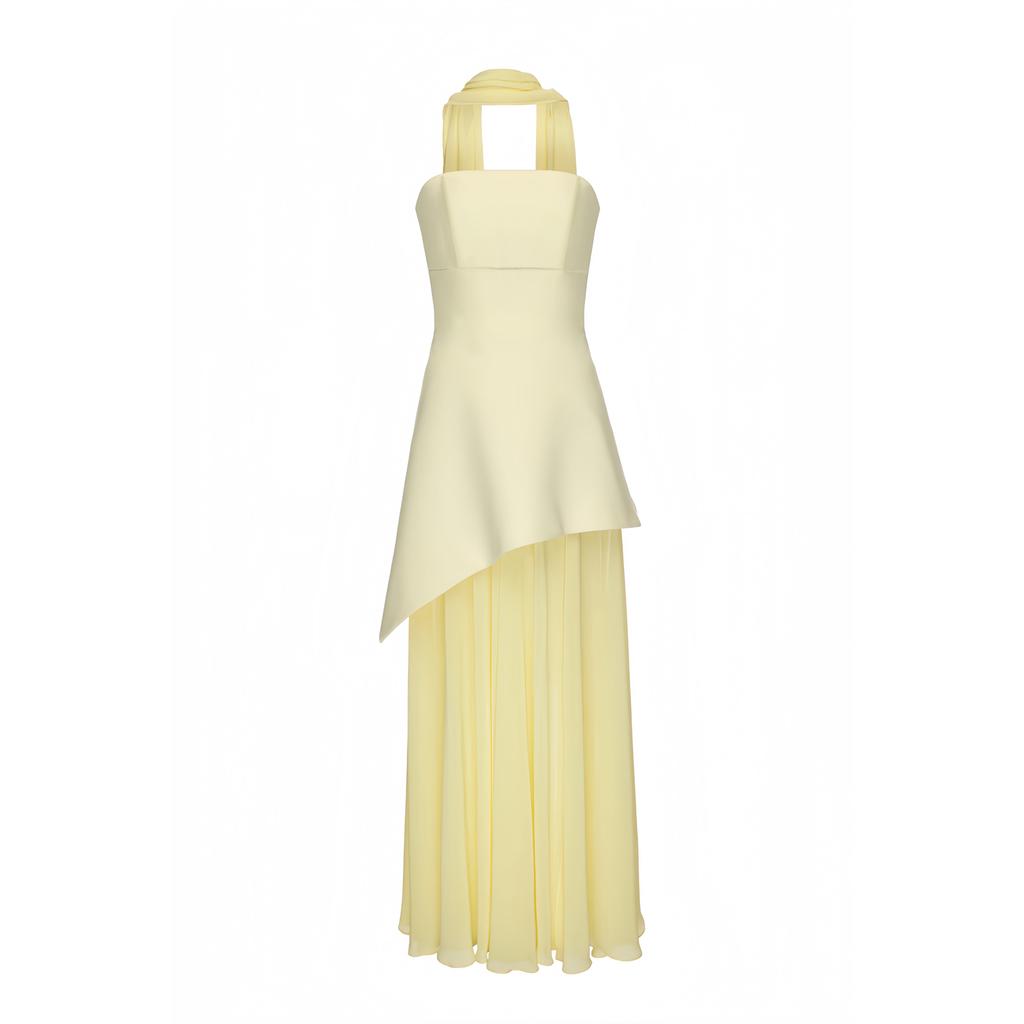 Solène Off-Shoulder Ruched Maxi Gown