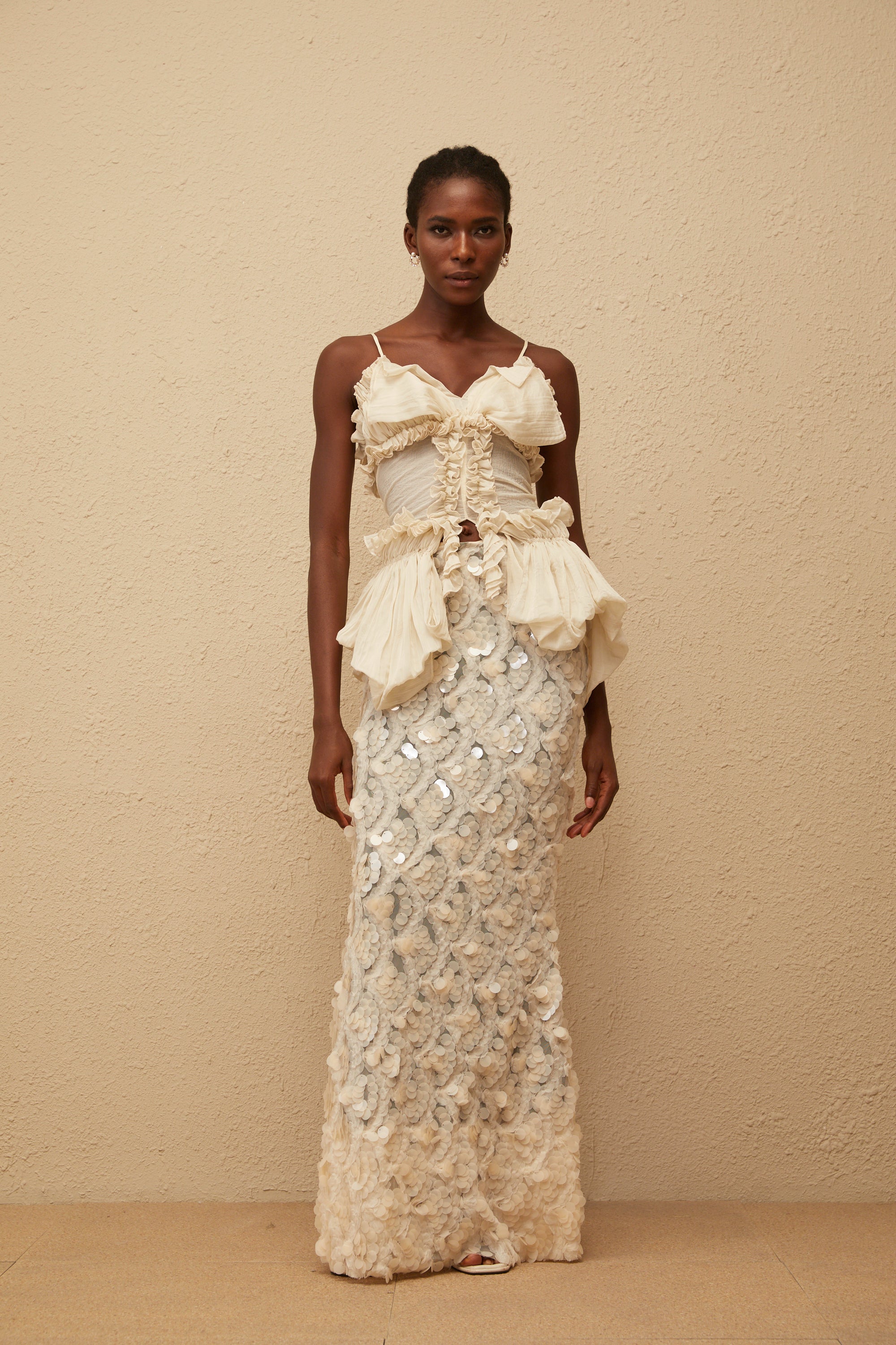 Flocon Neutral Mermaid Top & Skirt Set