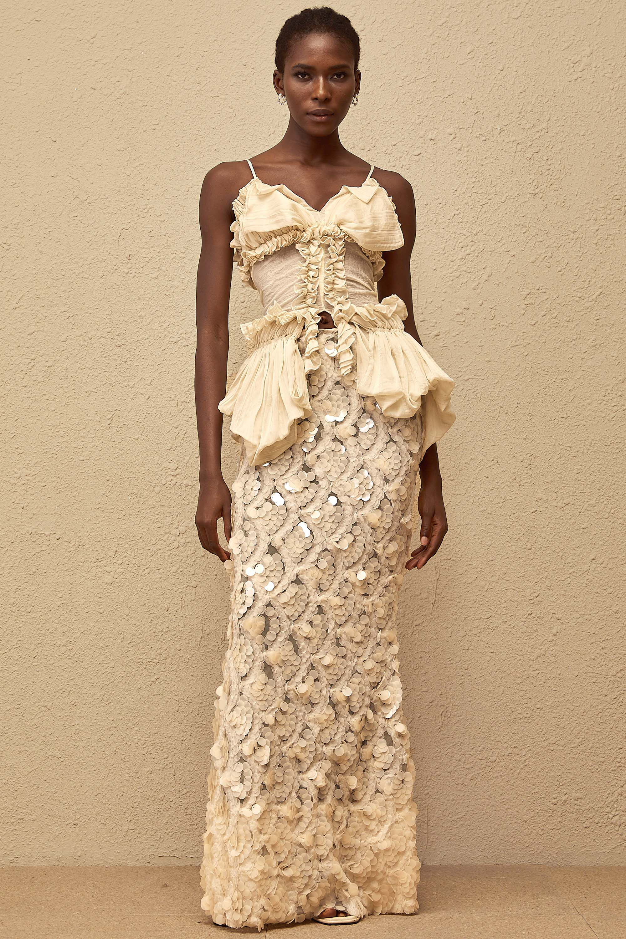 Flocon Neutral Mermaid Top & Skirt Set