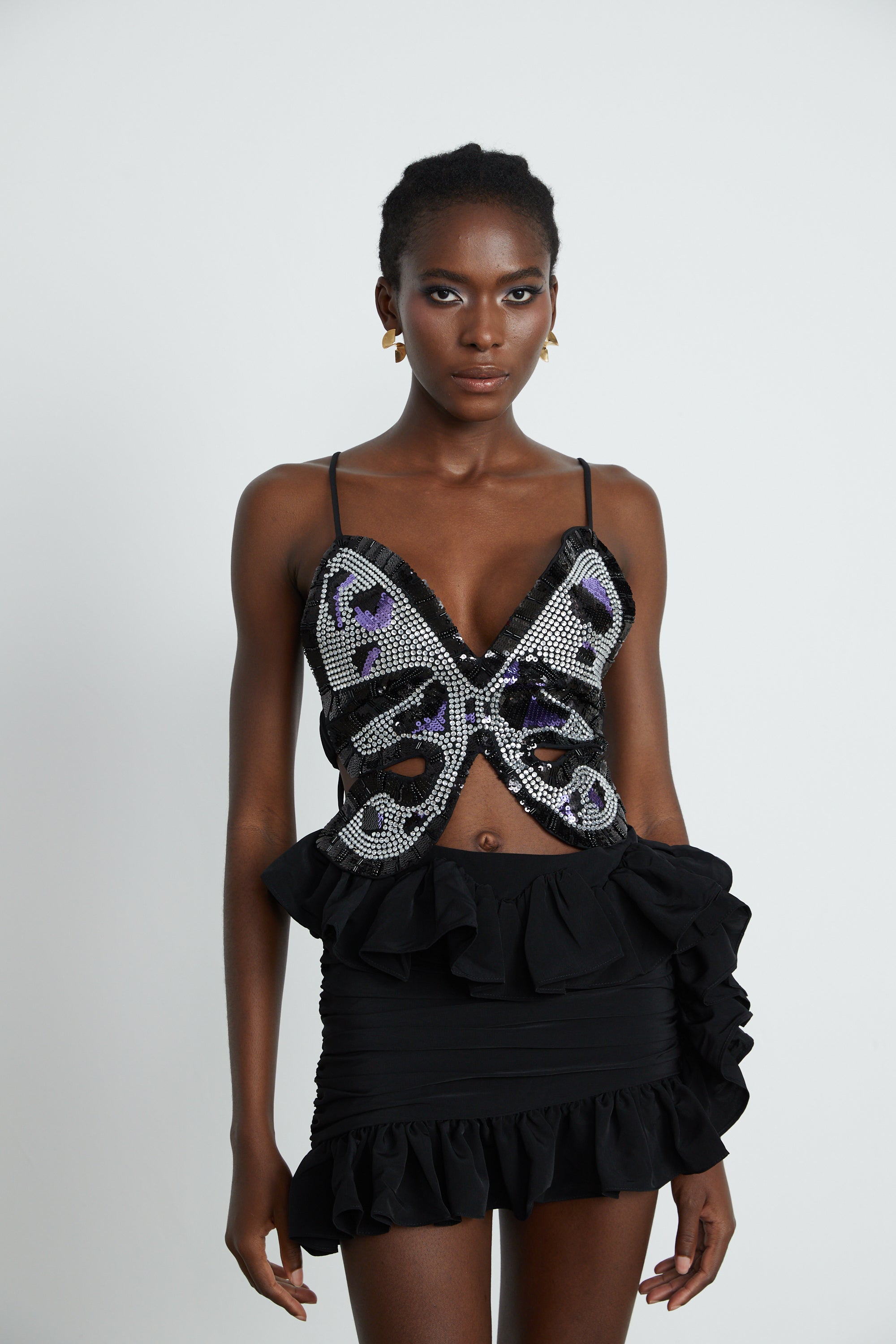 Vittoria embellished butterfly top (Final Sale-US Only)