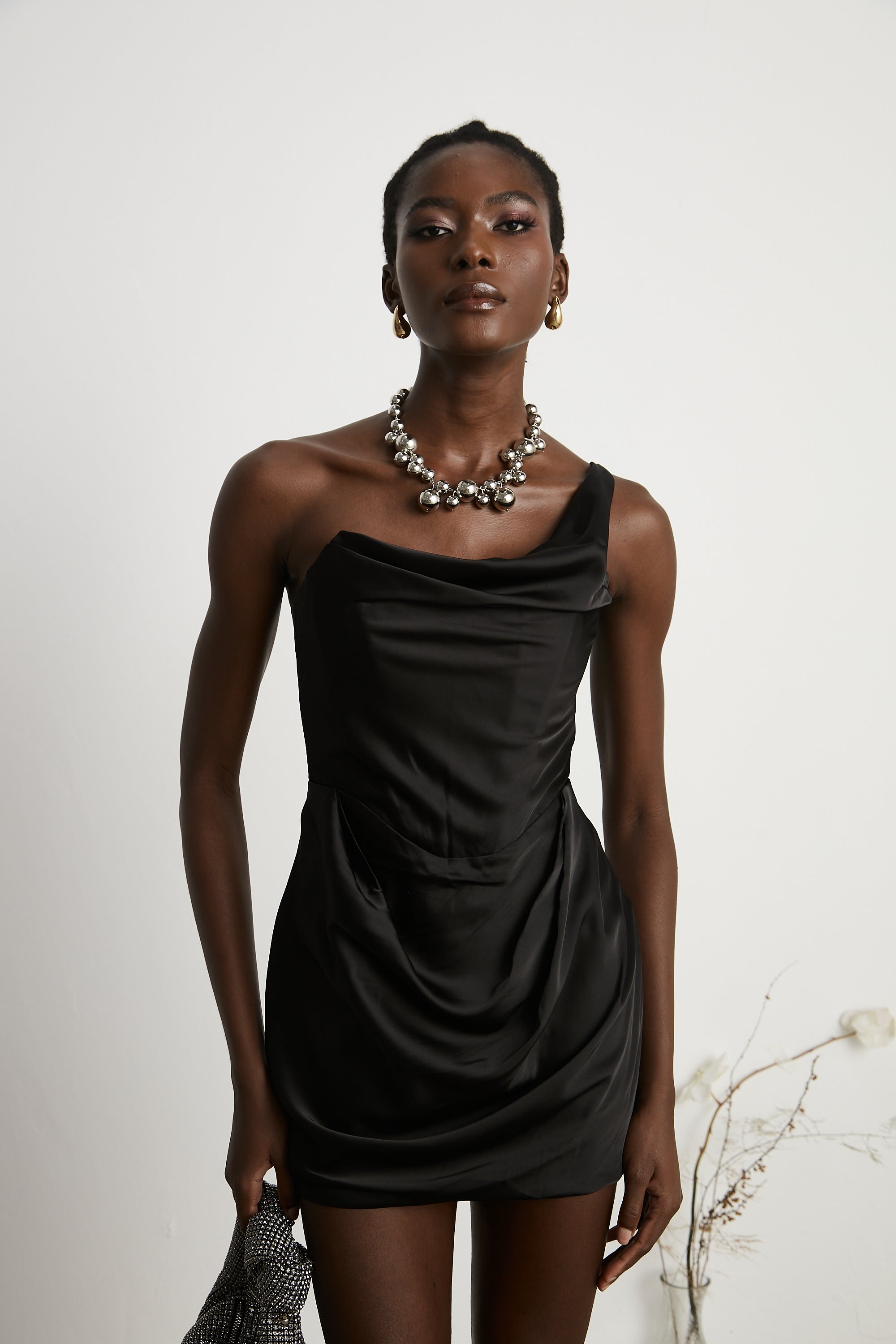 فستان قصير بتصميم كورسيه وحمالة كتف واحدة من Lanetta (بيع نهائي - الولايات المتحدة فقط)