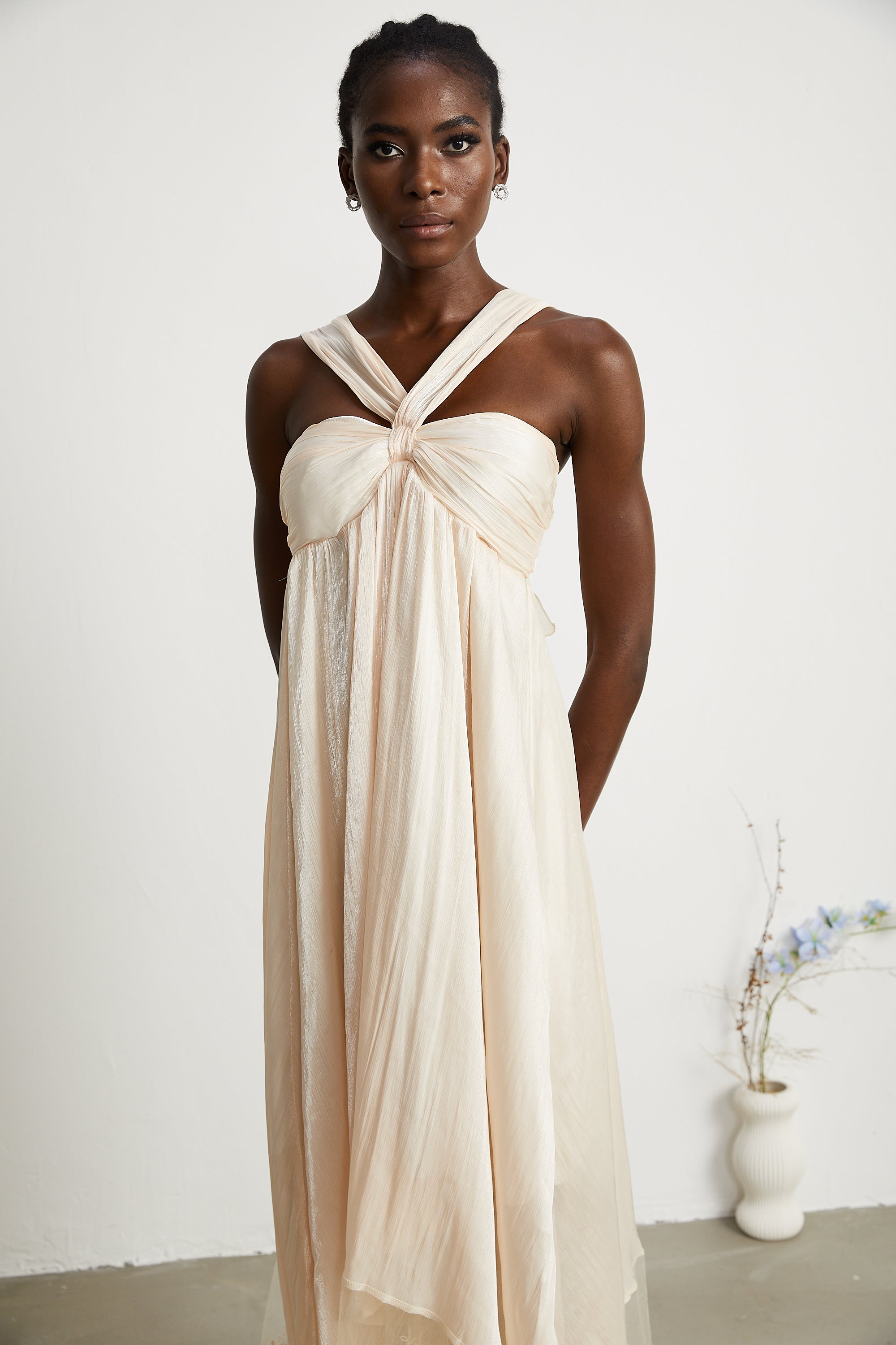 Bérénice lace-hem midi dress (Final Sale-US Only)