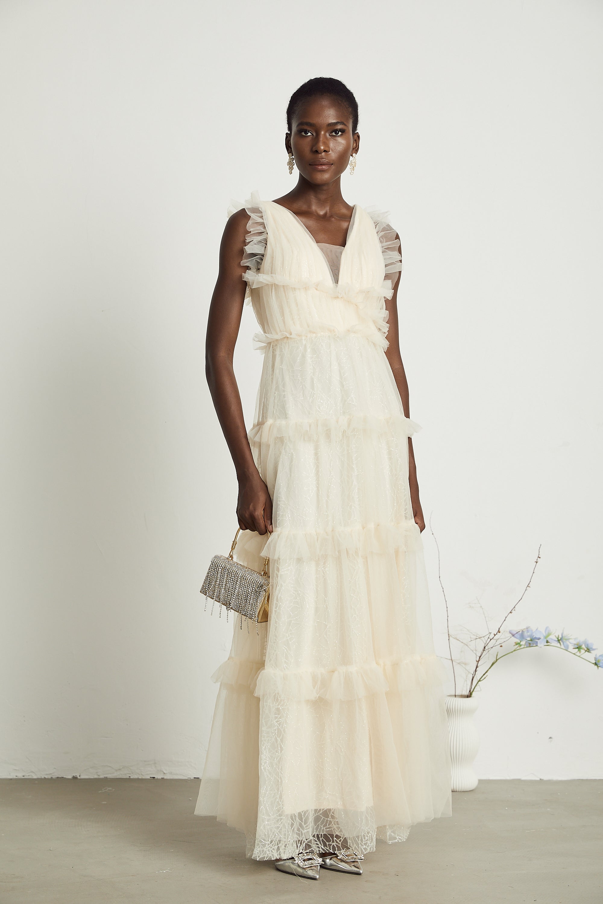 Sophina embellished ruffled maxi dress (Final Sale-US Only)