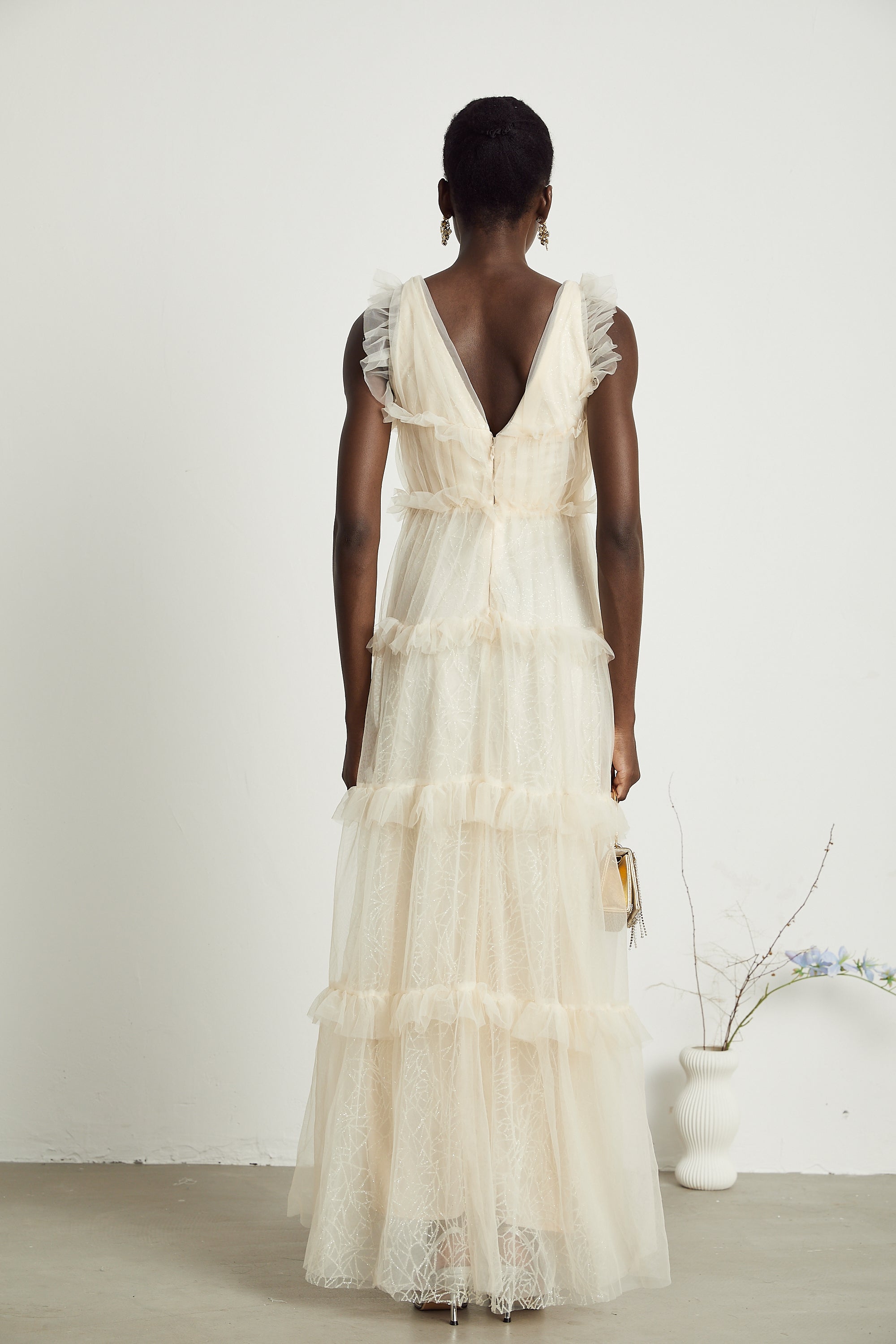 Sophina embellished ruffled maxi dress (Final Sale-US Only)