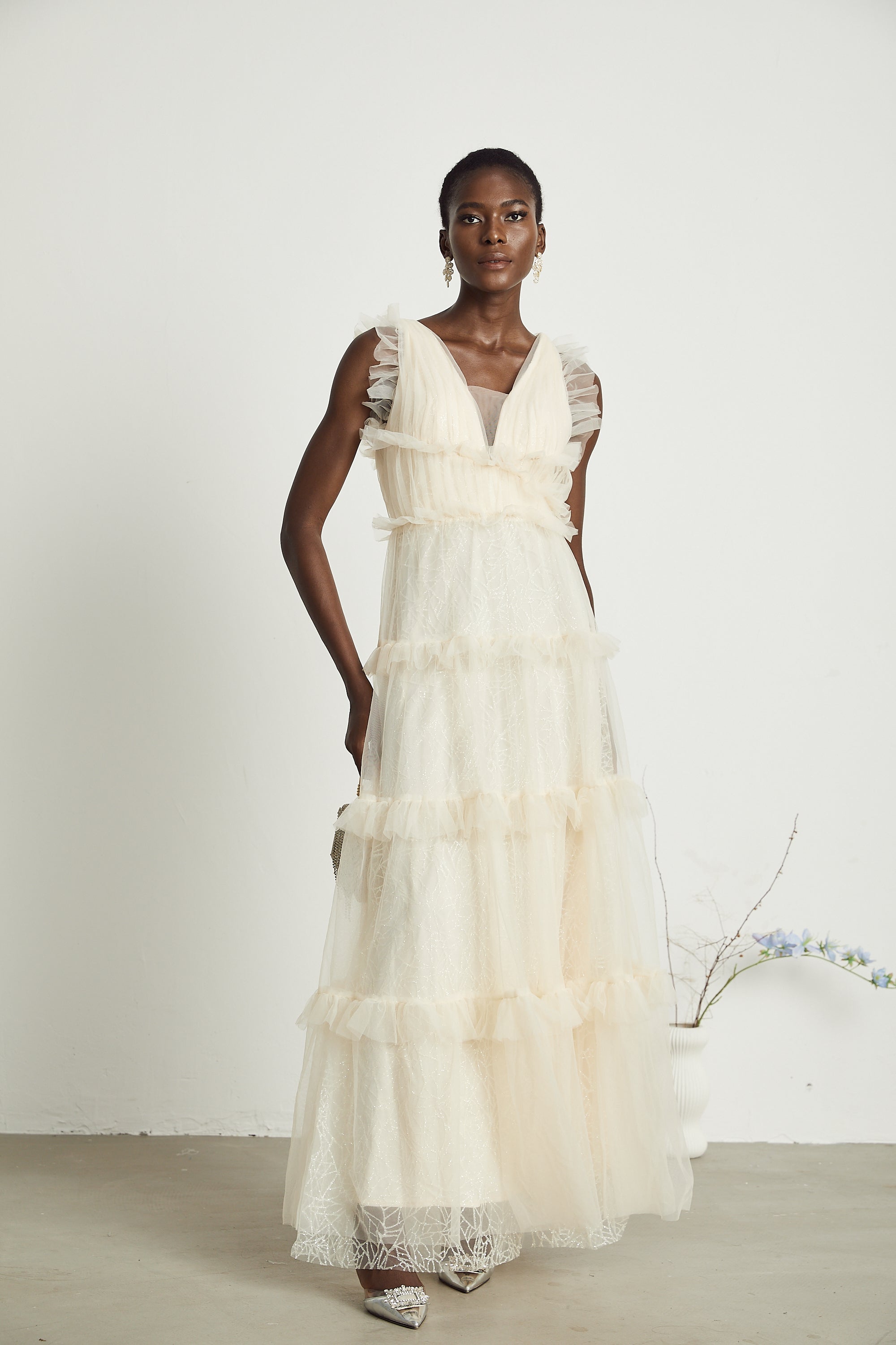 Sophina embellished ruffled maxi dress (Final Sale-US Only)