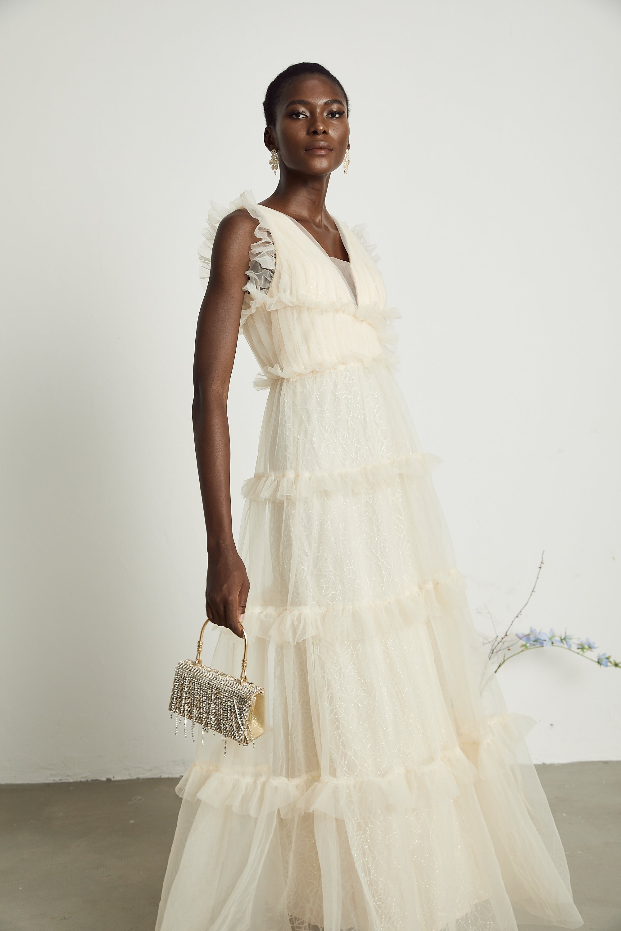 Sophina embellished ruffled maxi dress (Final Sale-US Only)