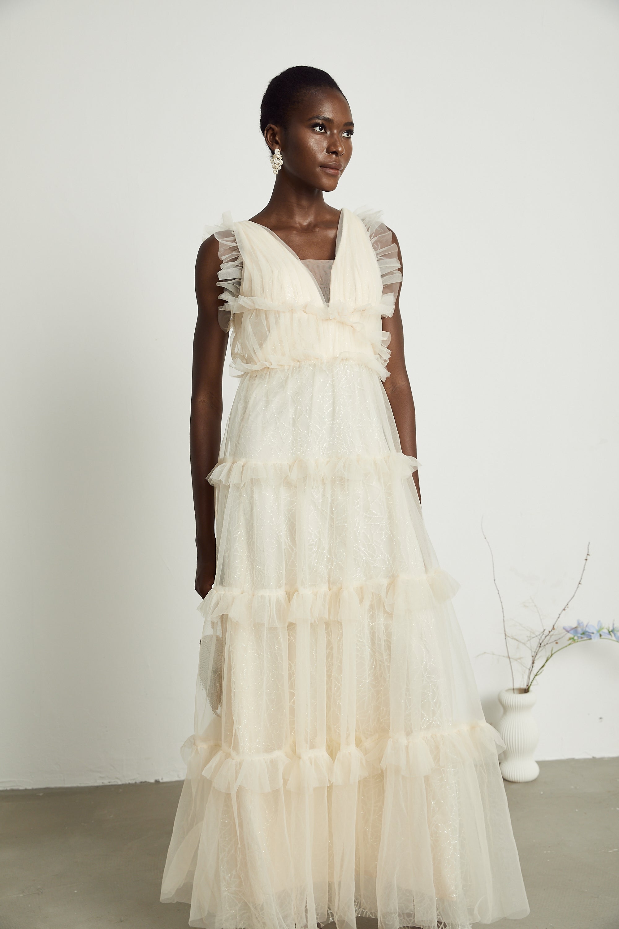 Sophina embellished ruffled maxi dress (Final Sale-US Only)