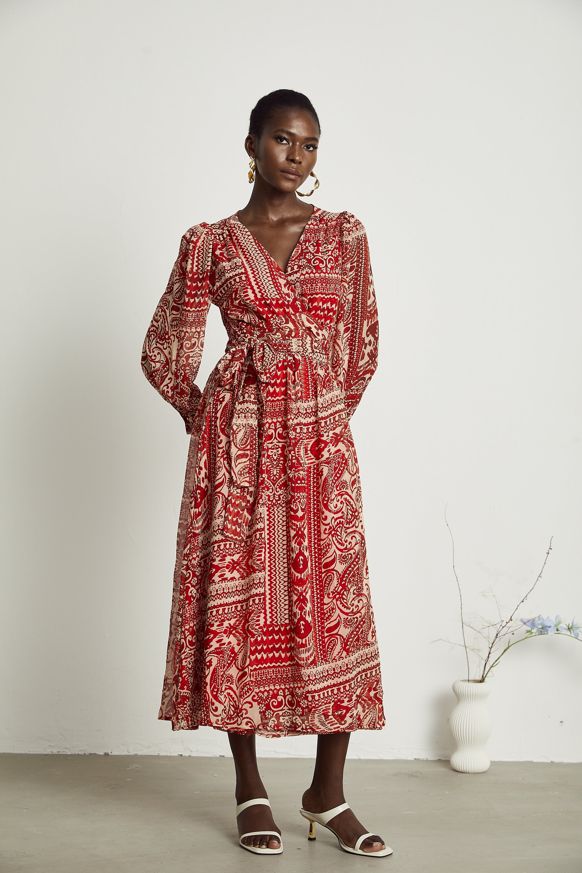 فستان ميدي بطبعة كاميل