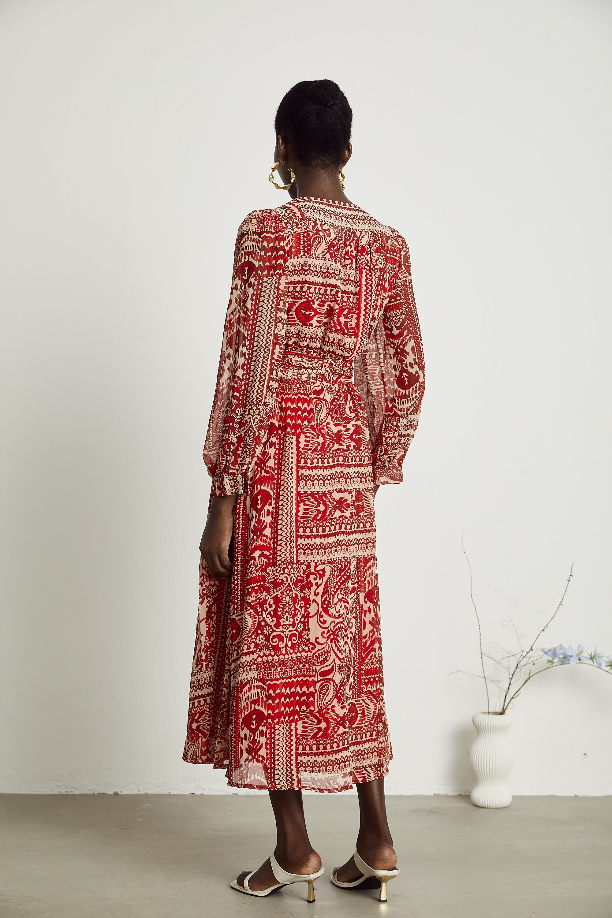 فستان ميدي بطبعة كاميل