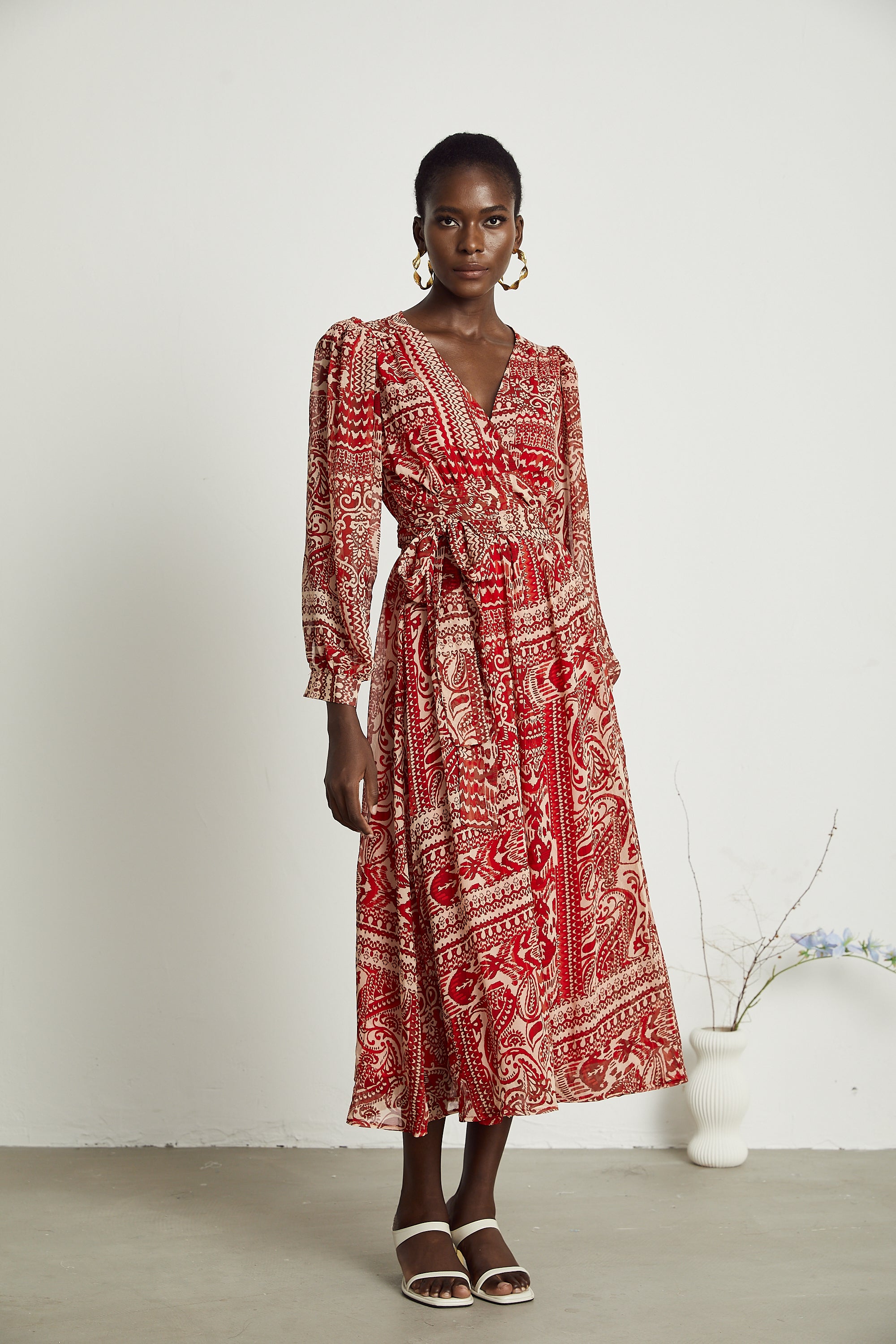 فستان ميدي بطبعة كاميل