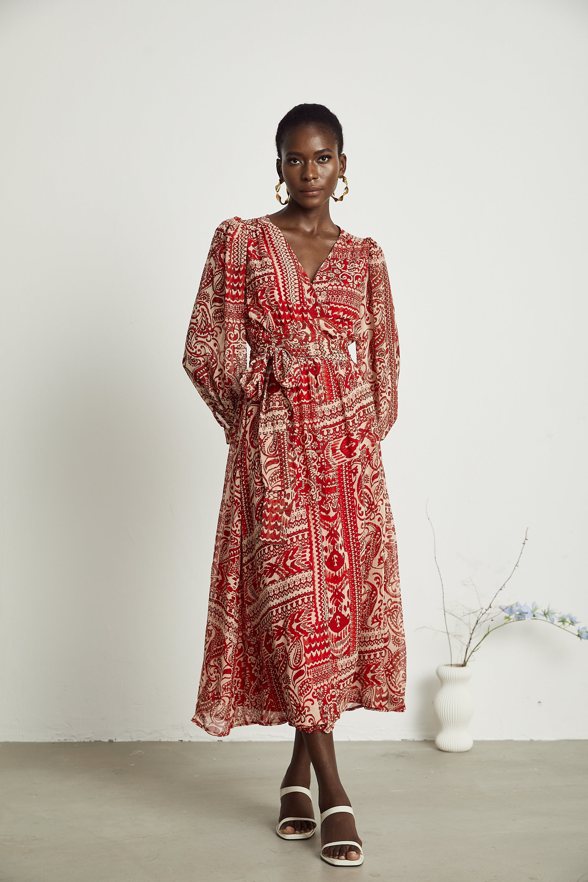 فستان ميدي بطبعة كاميل