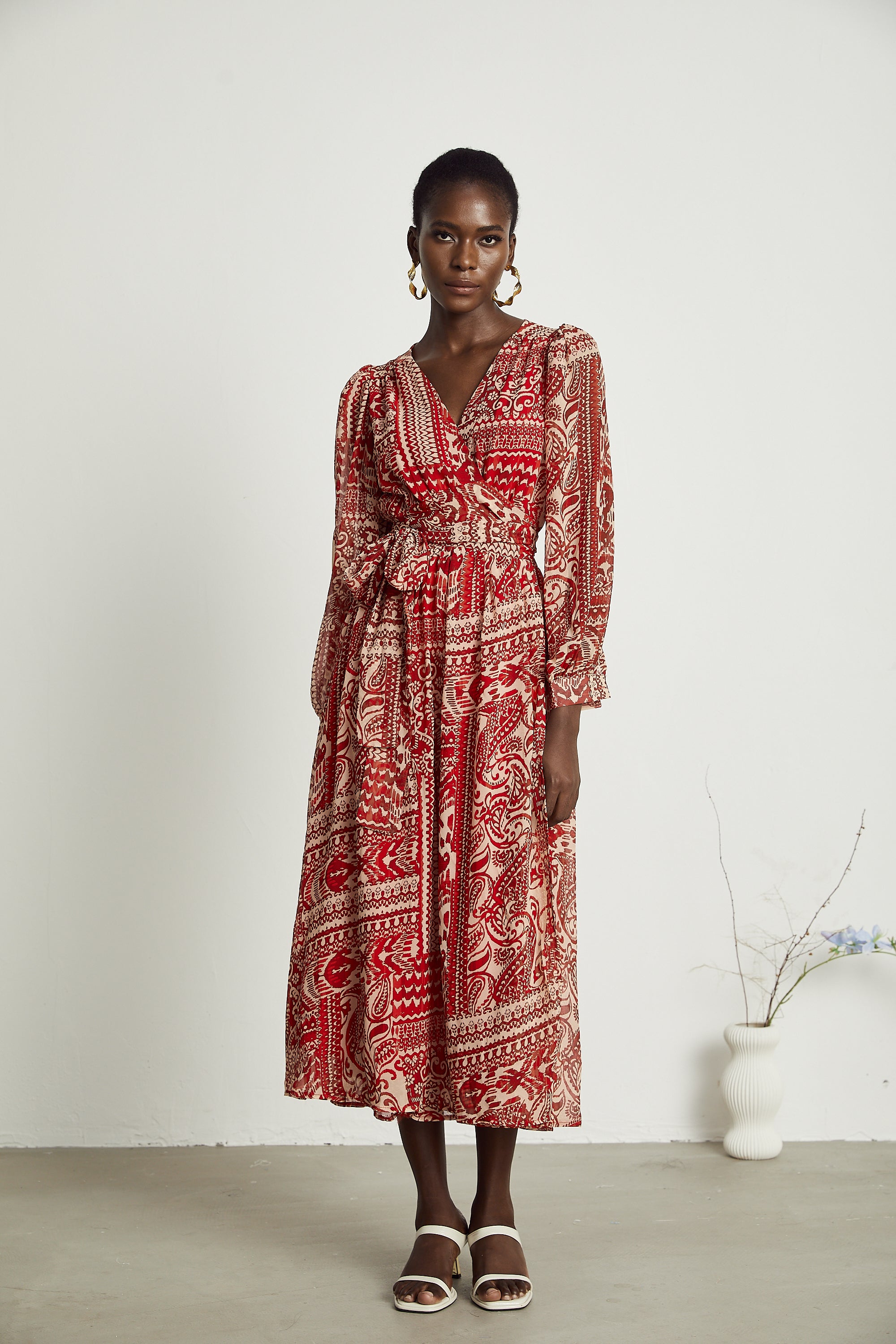 فستان ميدي بطبعة كاميل