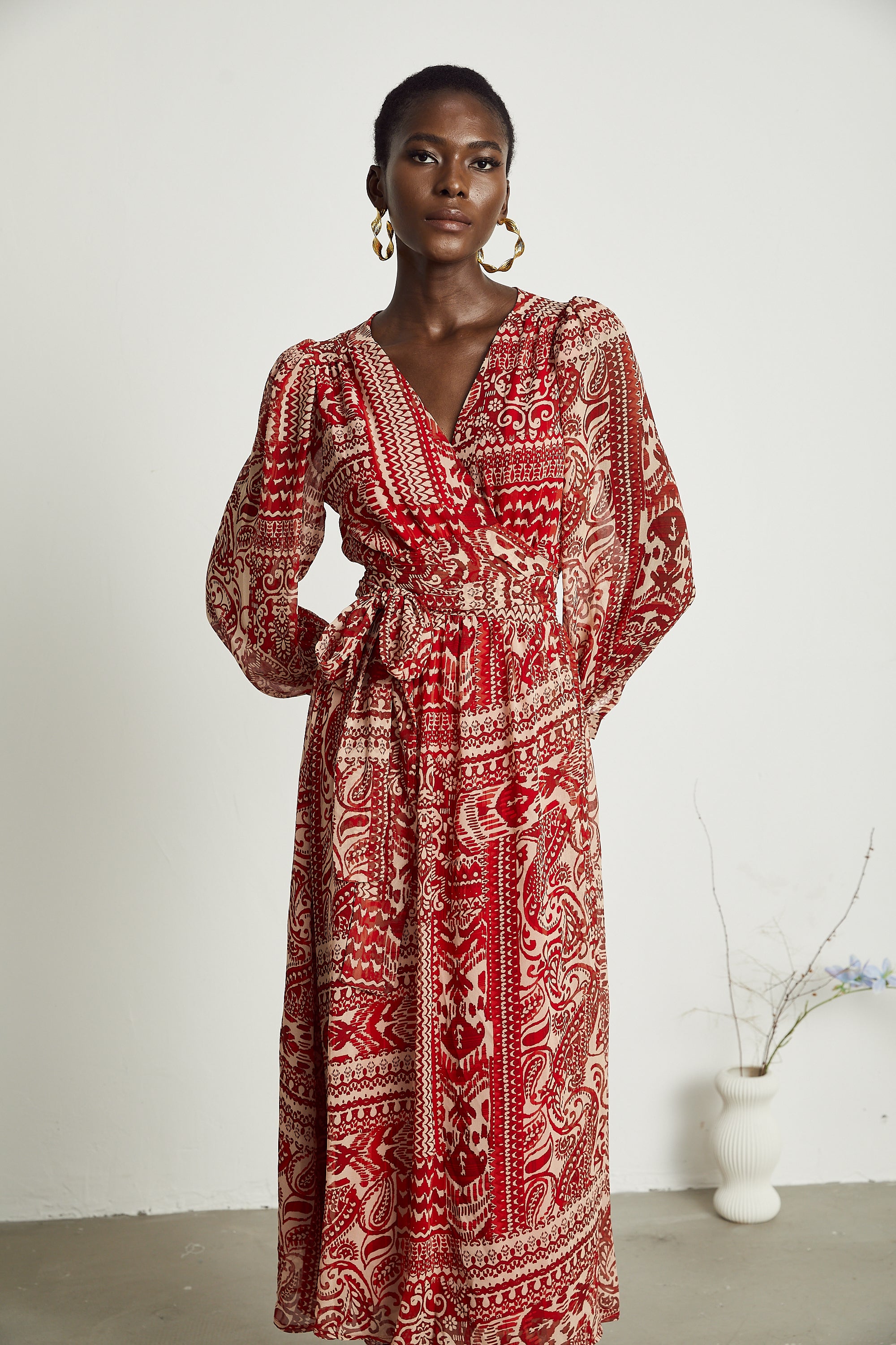 فستان ميدي بطبعة كاميل