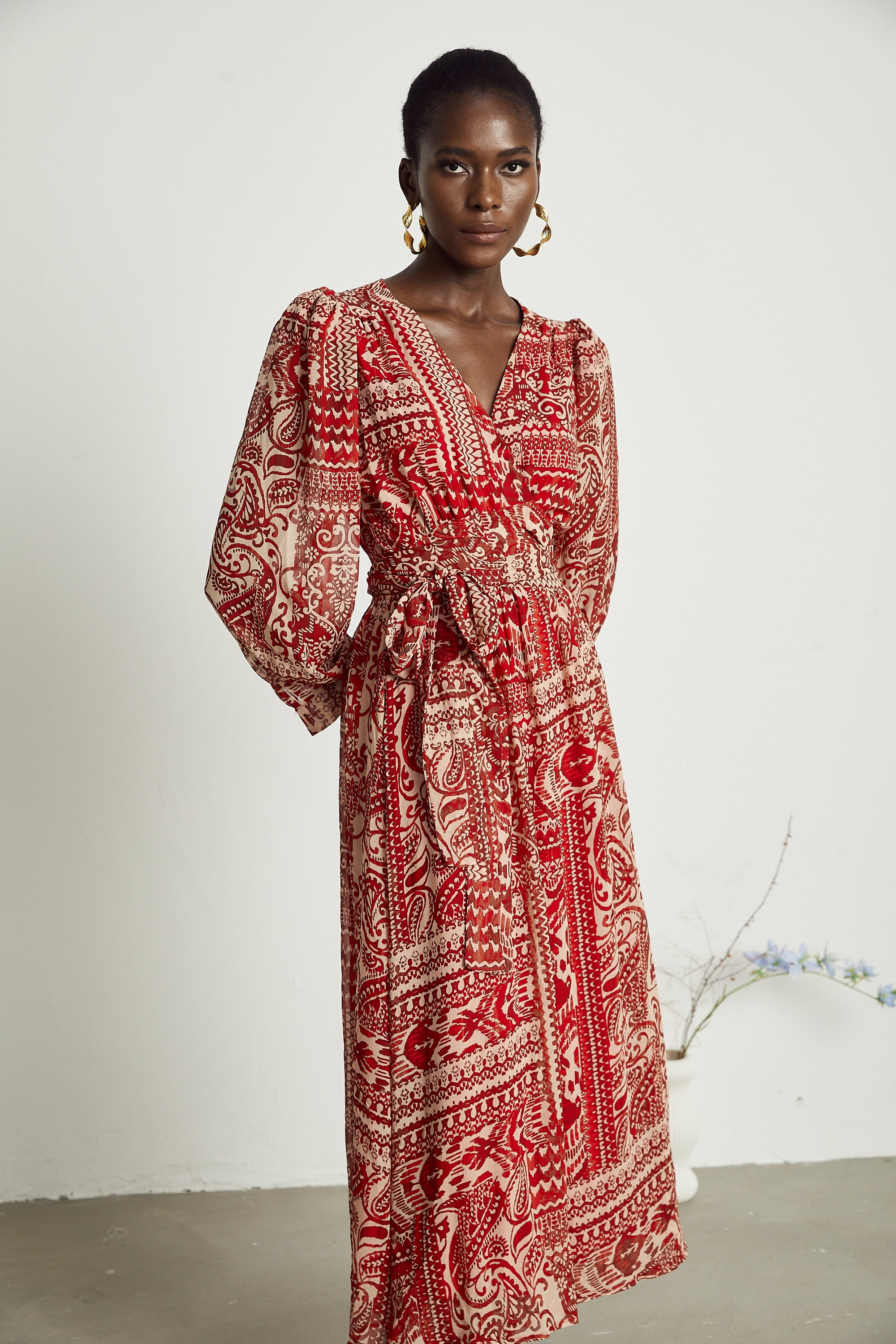 فستان ميدي بطبعة كاميل