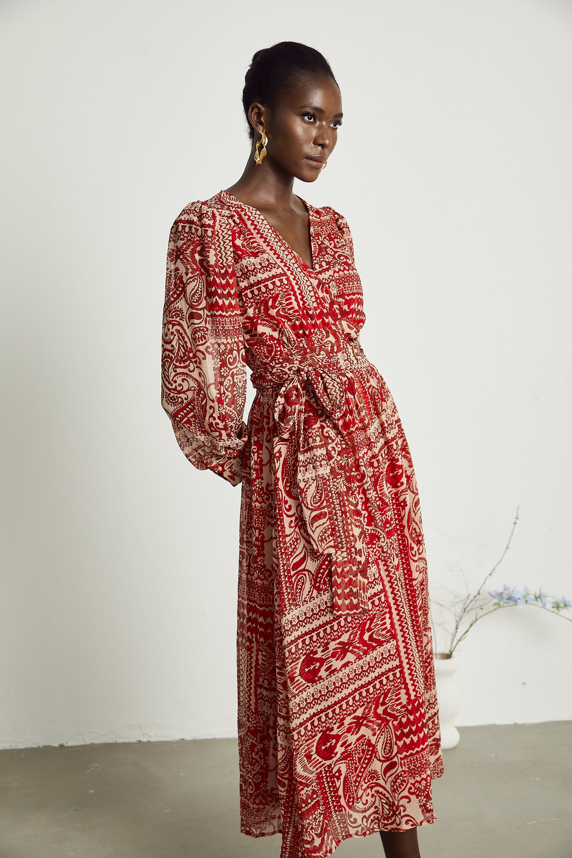 فستان ميدي بطبعة كاميل