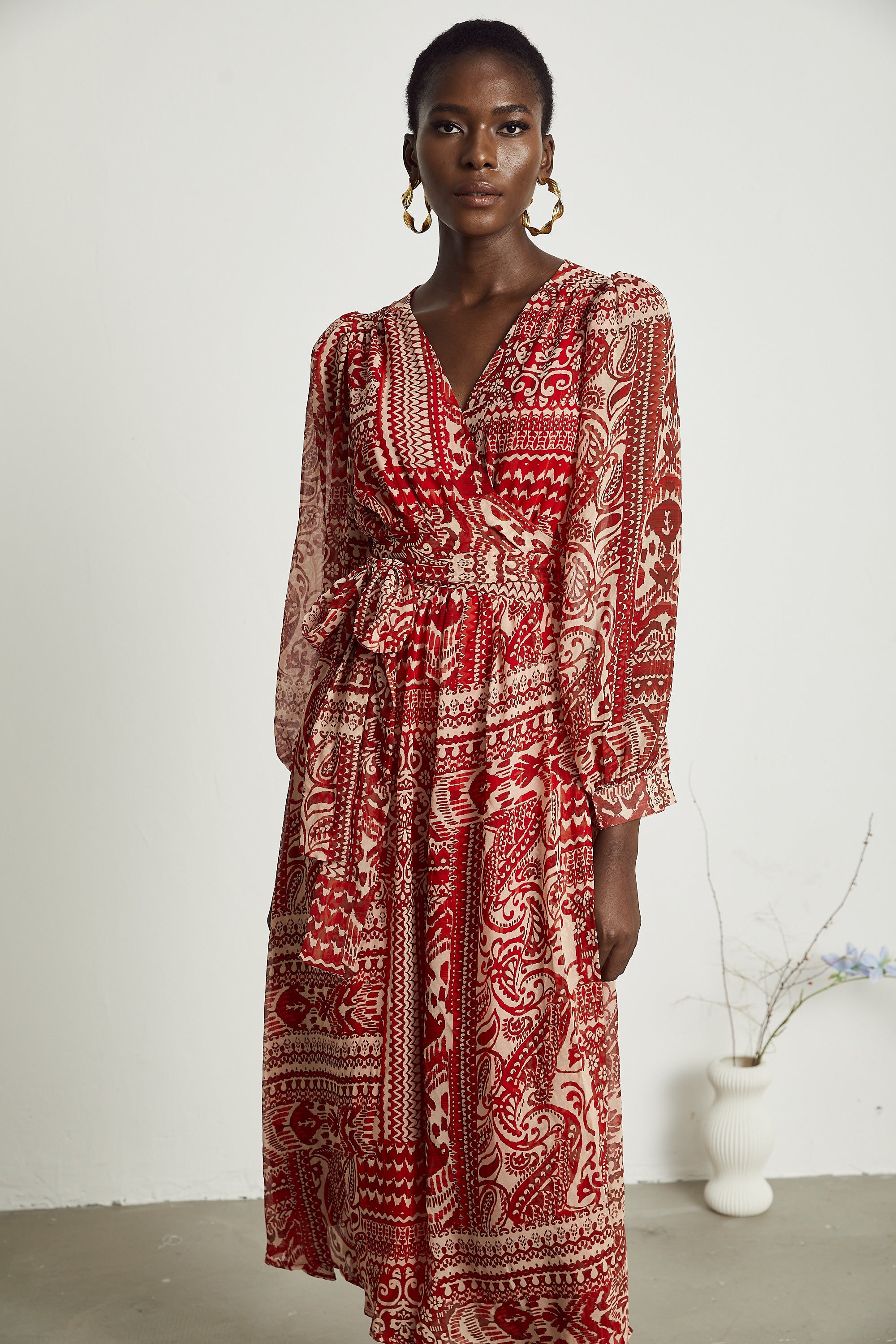 فستان ميدي بطبعة كاميل