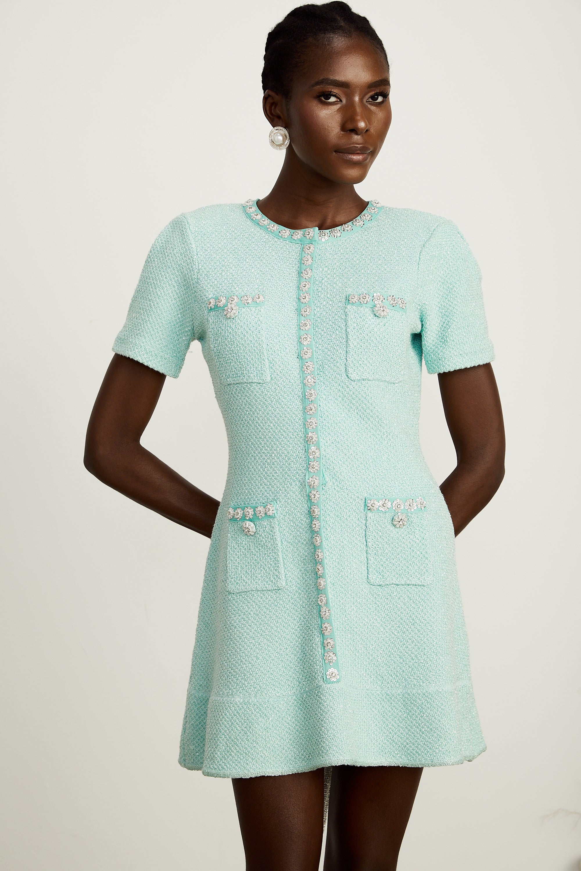 فستان قصير مزين من Jocelyne