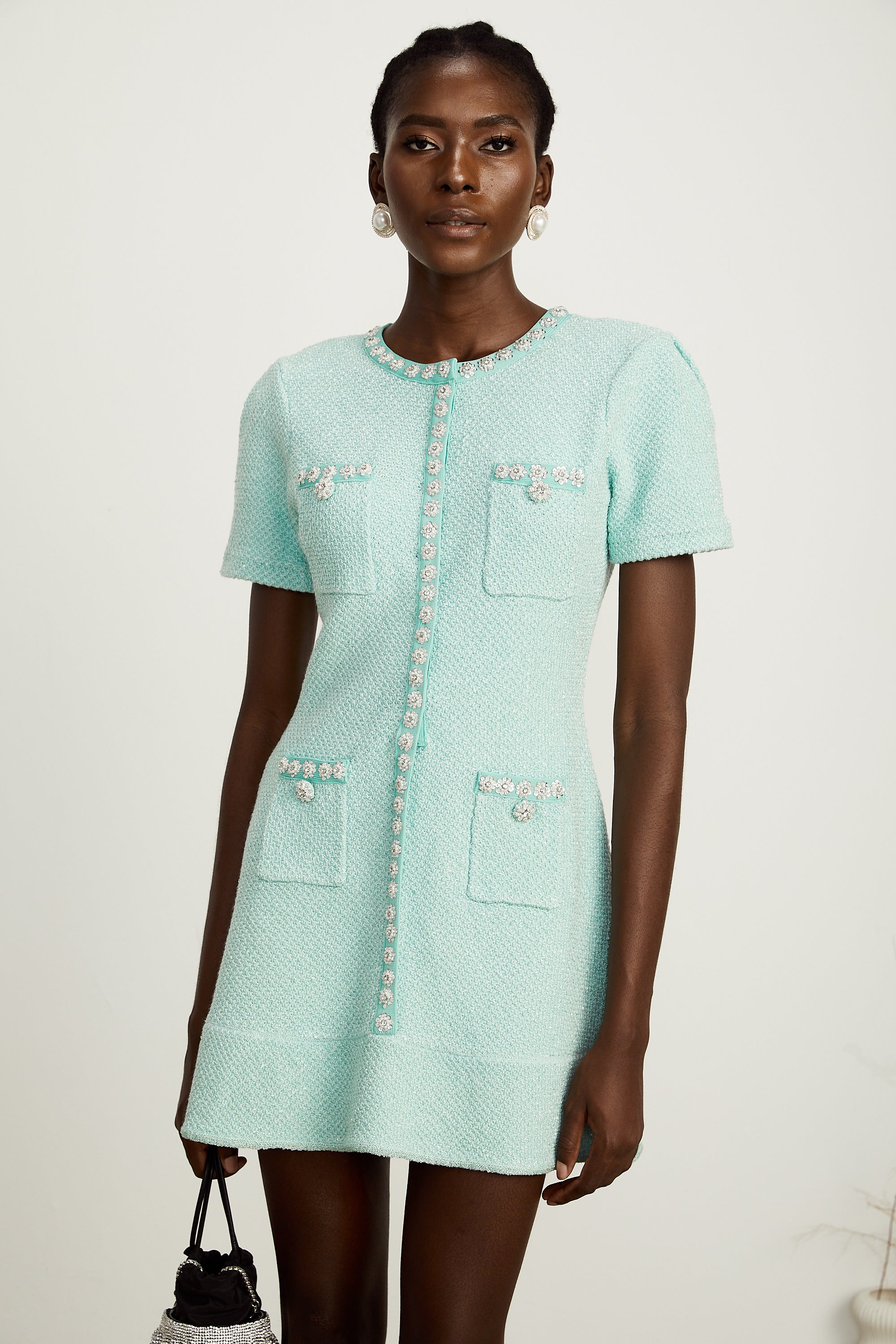 فستان قصير مزين من Jocelyne