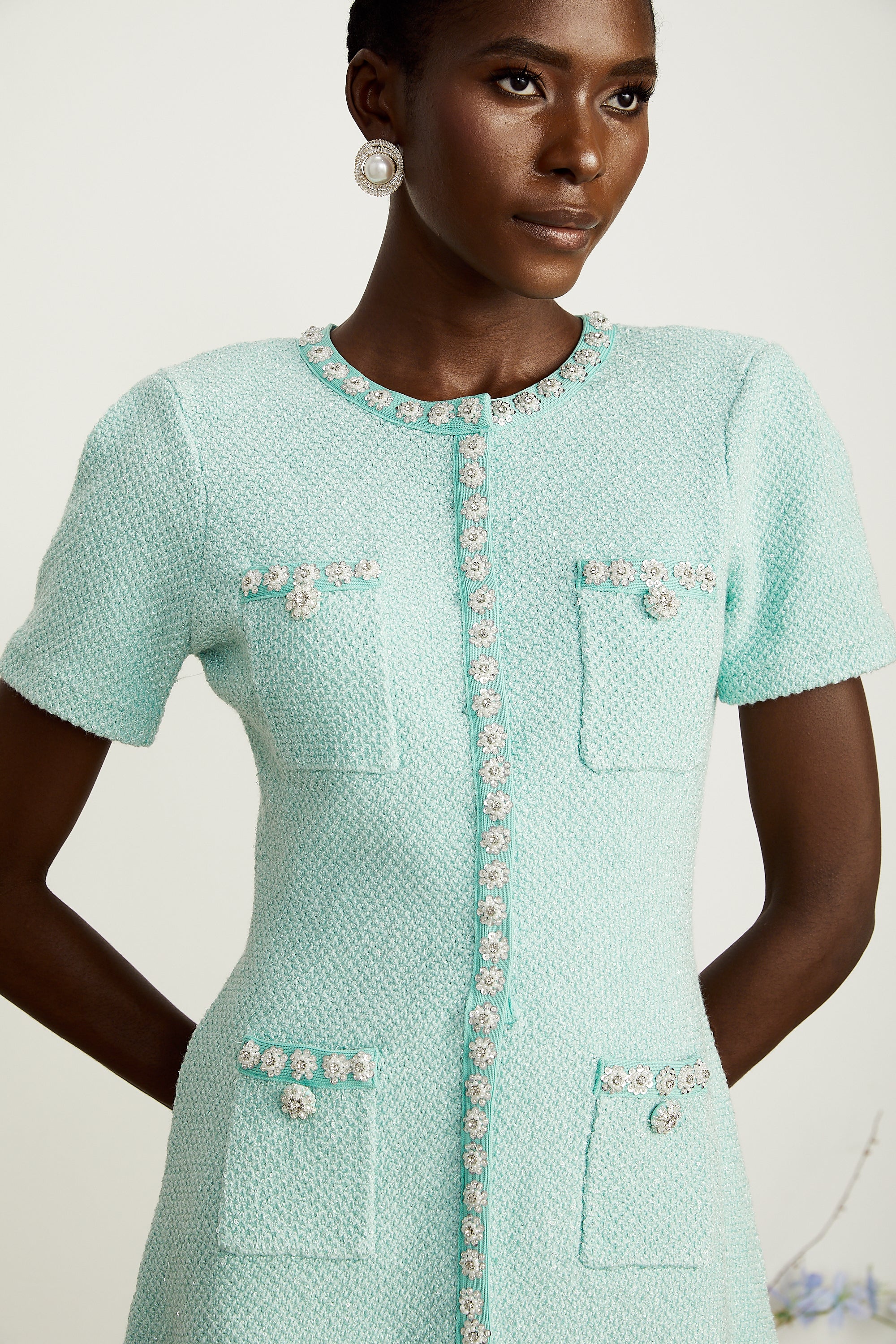 فستان قصير مزين من Jocelyne