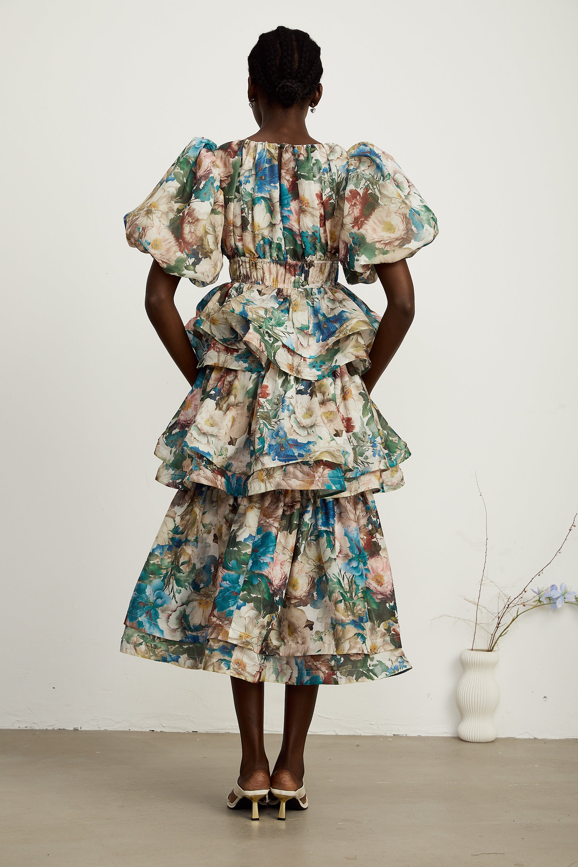 Marianne floral-print tiered midi dress (Final Sale-US Only)