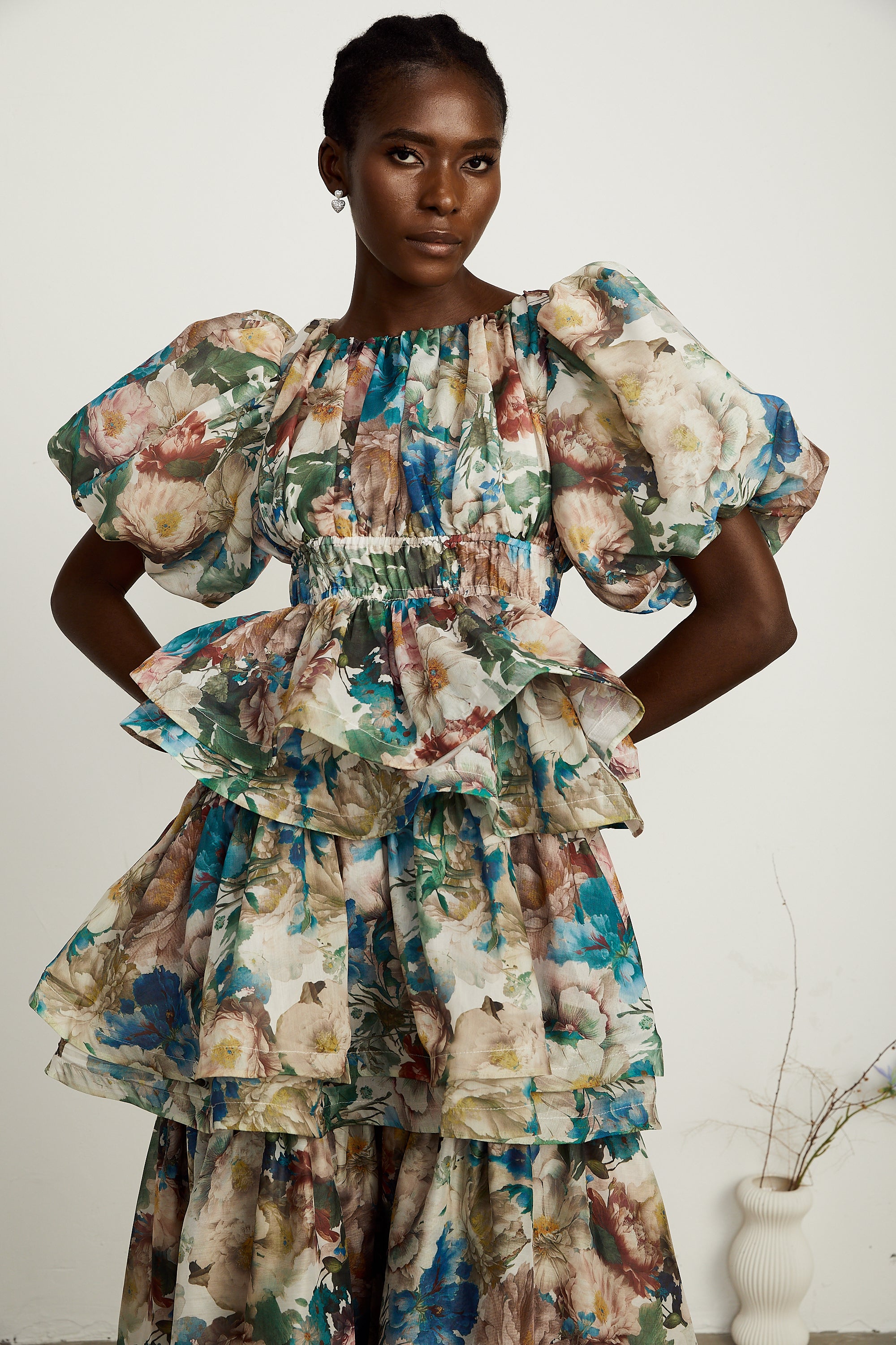 Marianne floral-print tiered midi dress (Final Sale-US Only)