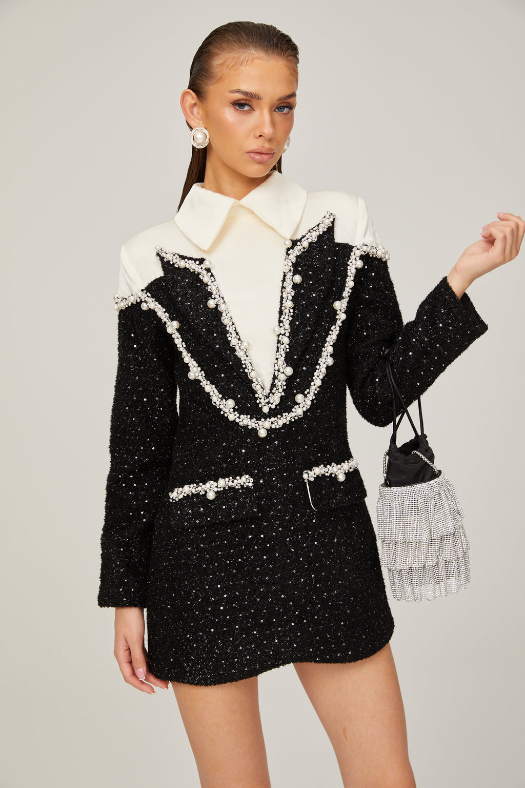 Eleanora Paillette-Embellished Mini Dress