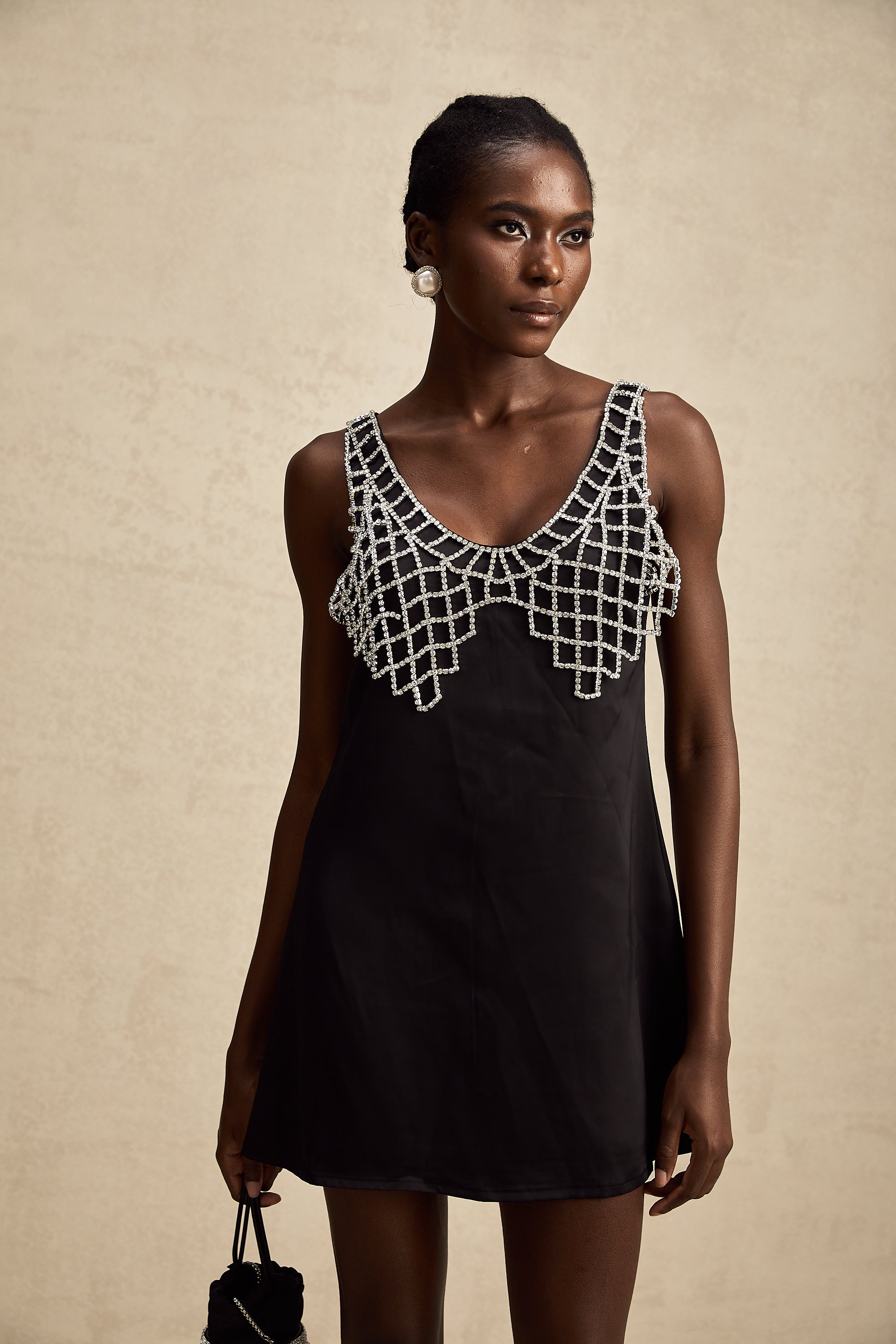 Léonore crystal-embellished satin mini dress (Final Sale-US Only)