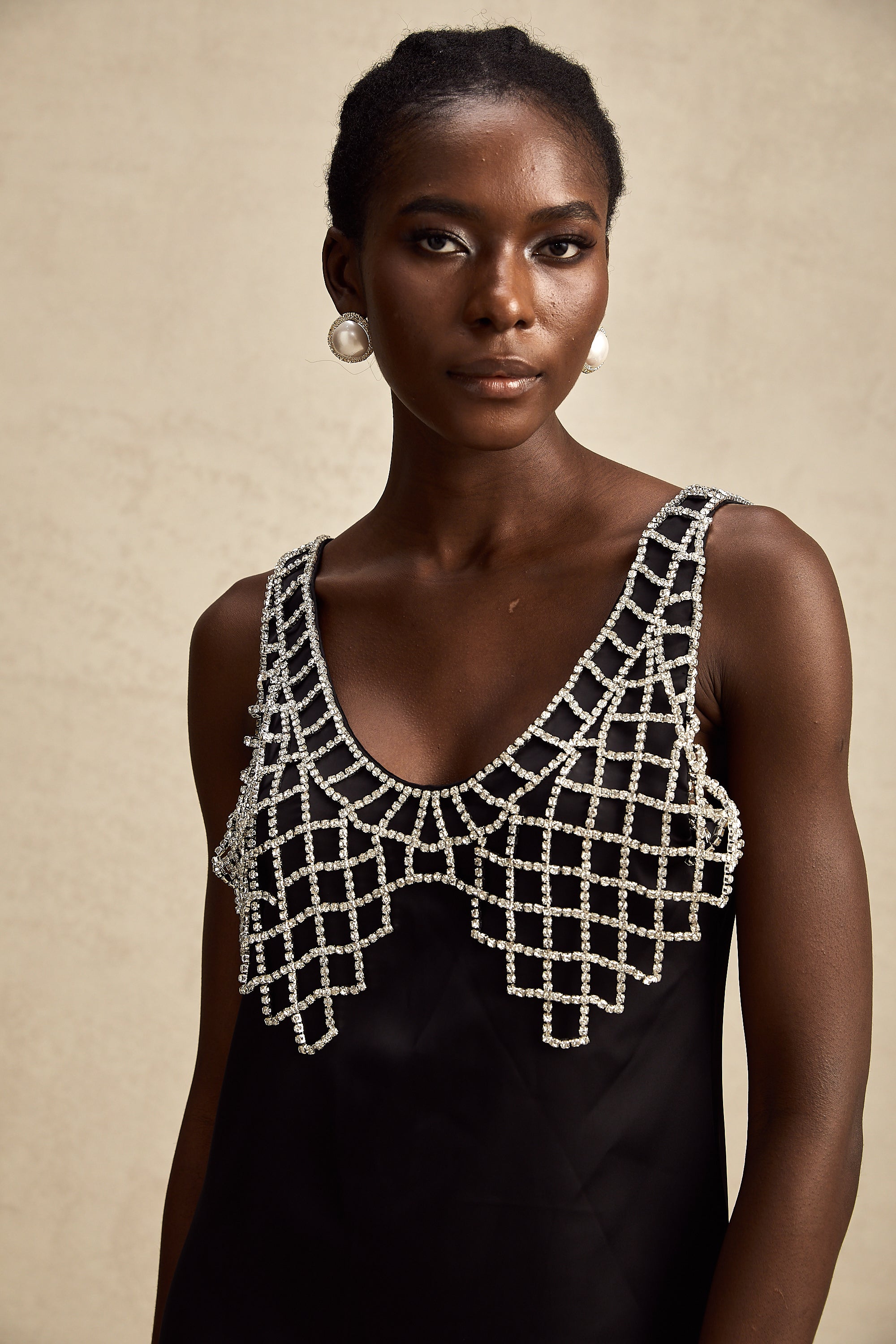 Léonore crystal-embellished satin mini dress (Final Sale-US Only)